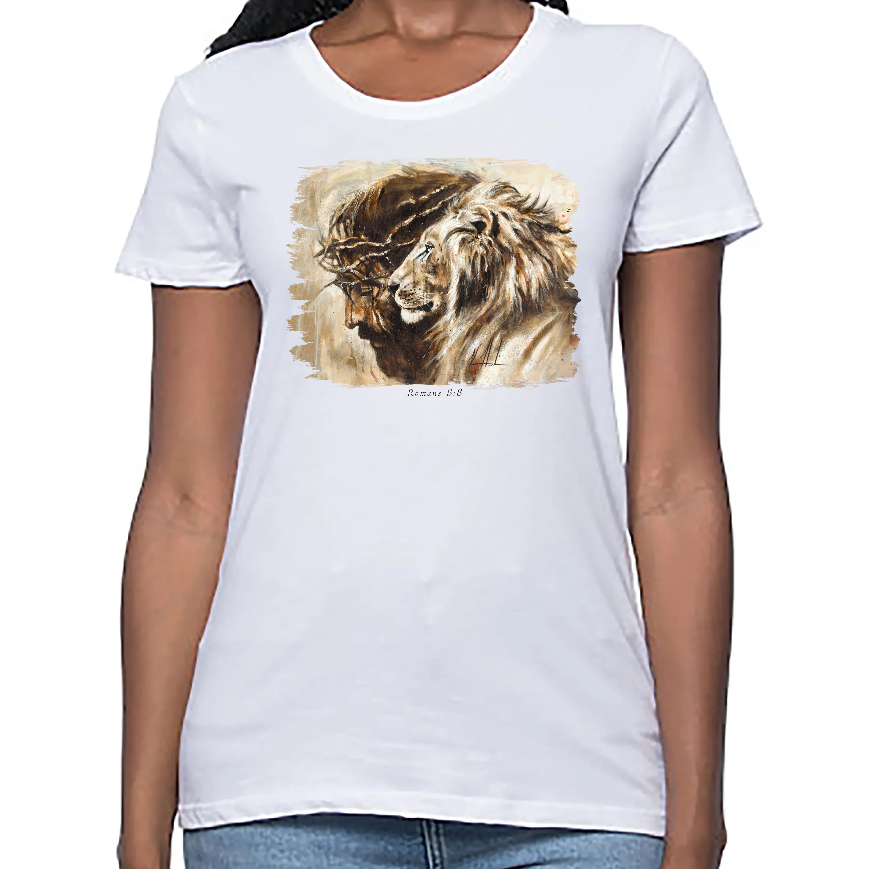 Women's T (Organic Bamboo) - Heaven's Grace Organic Bamboo Vanessa Horabuena Short Sleeve Frost (White) XS