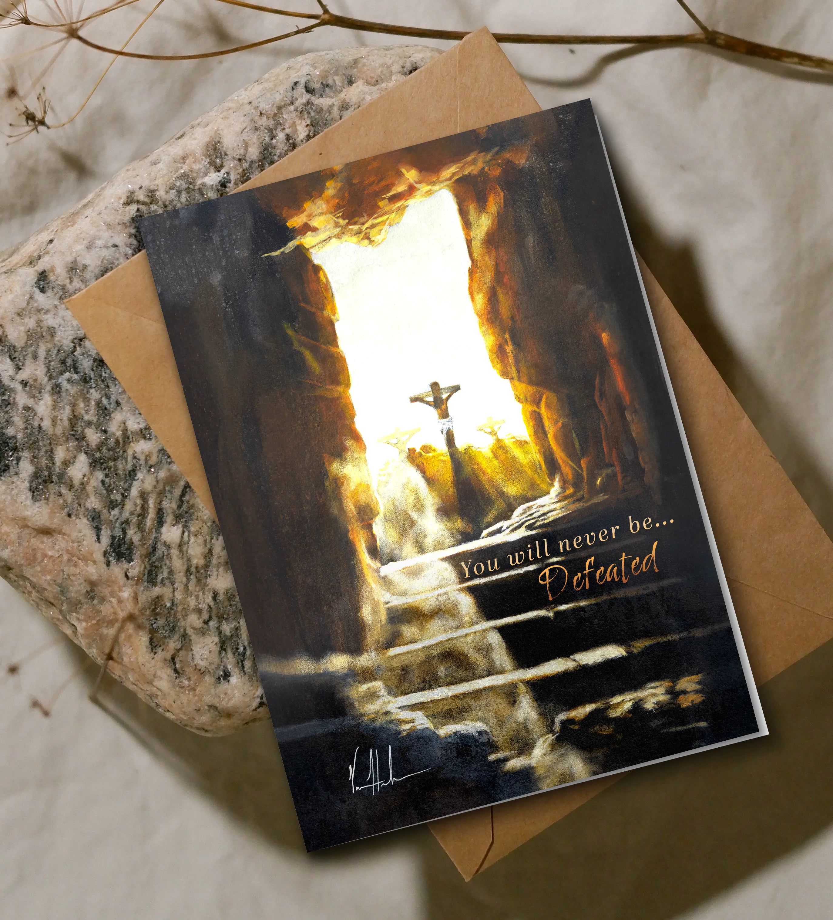 'I Have Overcome' Easter Greeting Card Vanessa Horabuena