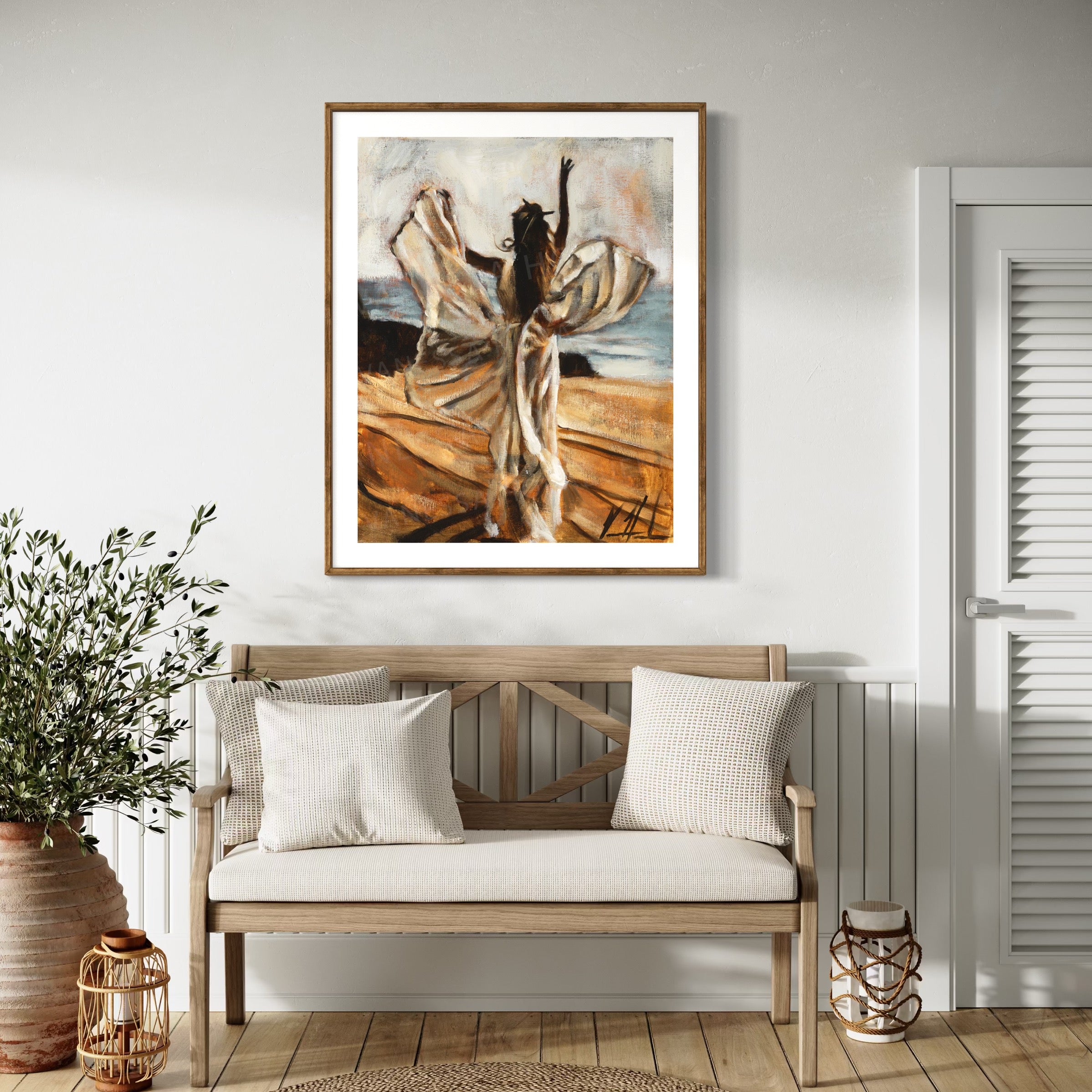 Sustained By Your Grace (Hand Embellishment Canvas Print) Women's Art Print Vanessa Horabuena