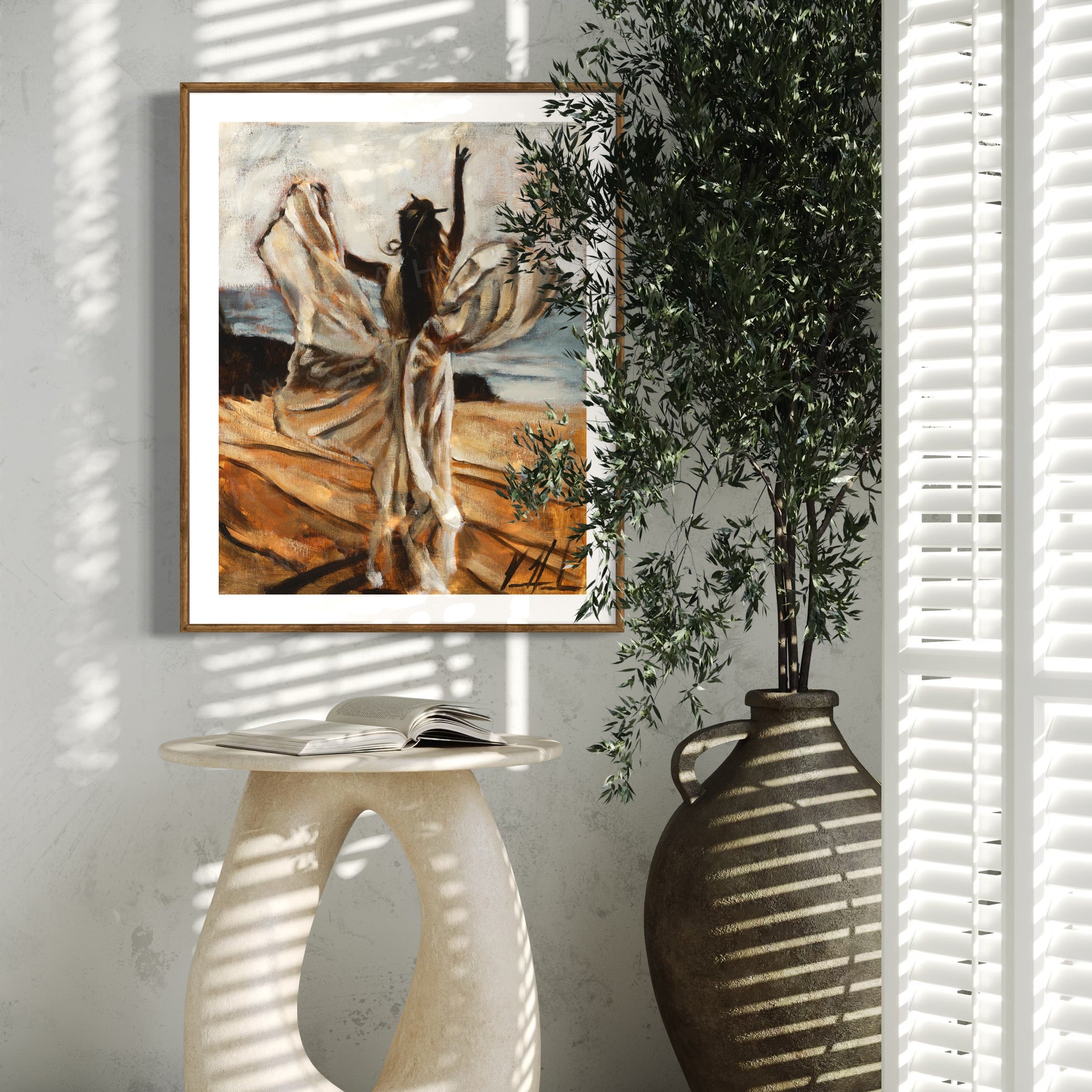 Sustained By Your Grace (Hand Embellishment Canvas Print) Women's Art Print Vanessa Horabuena