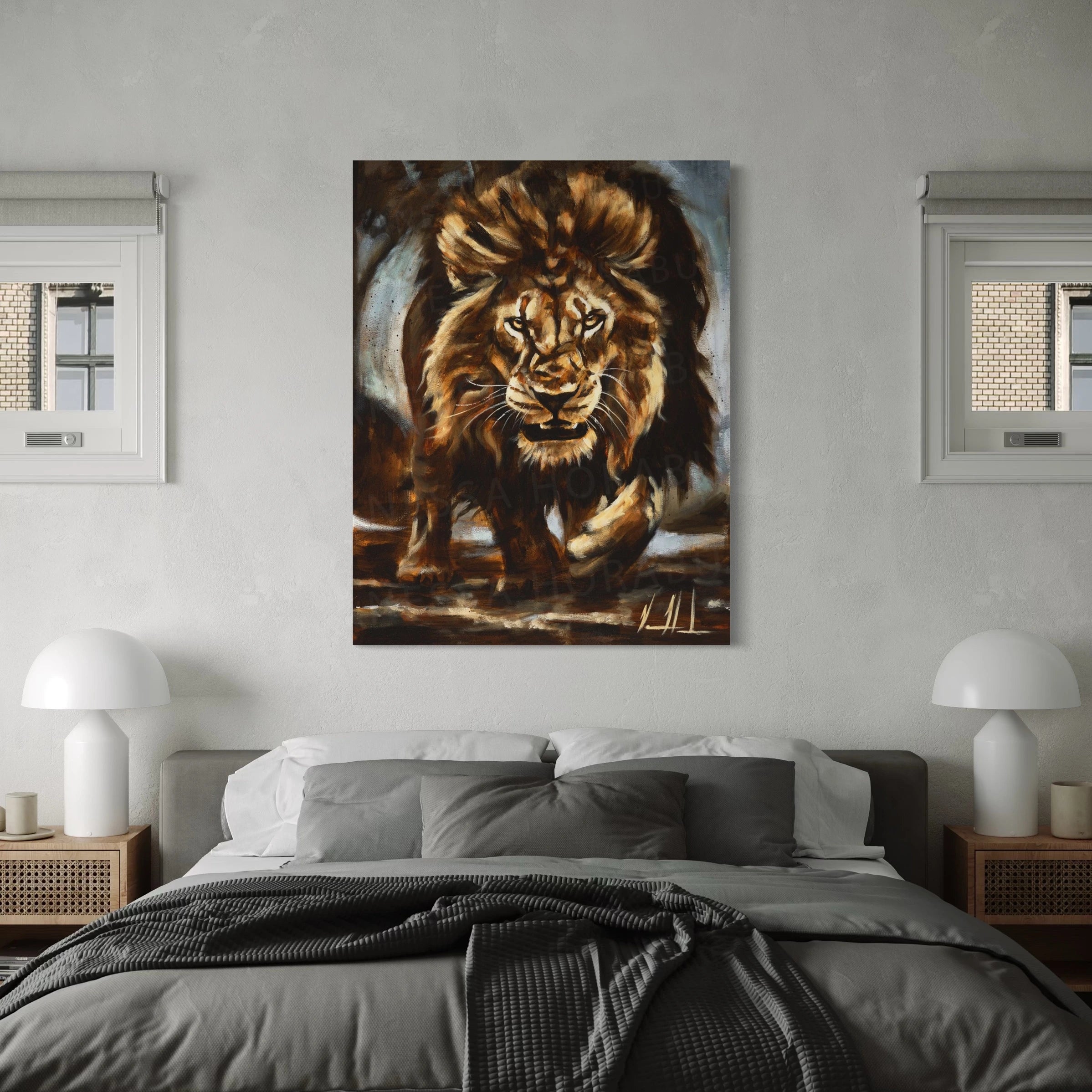 Taking Ground Lion Art Print Vanessa Horabuena