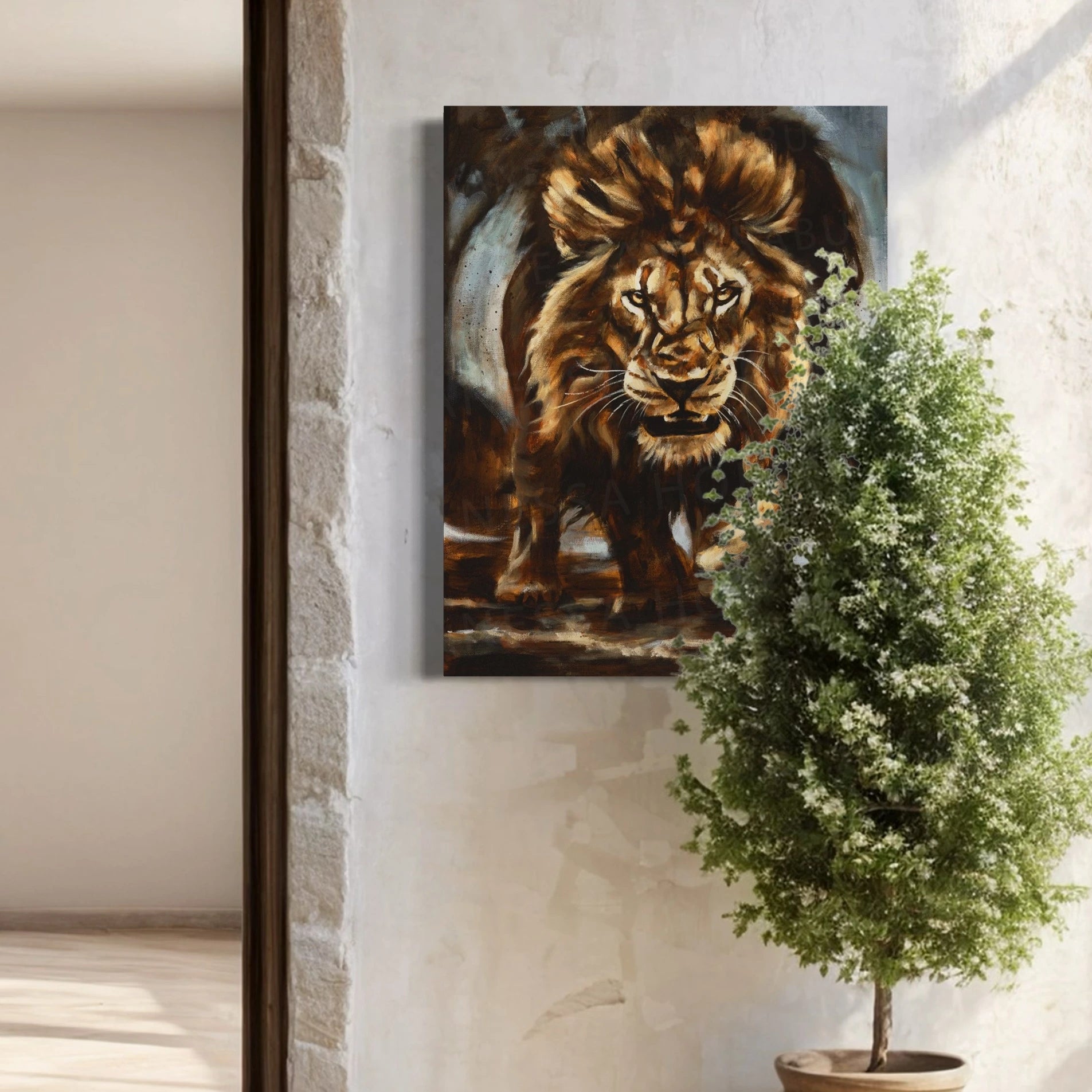 Taking Ground Lion Art Print Vanessa Horabuena