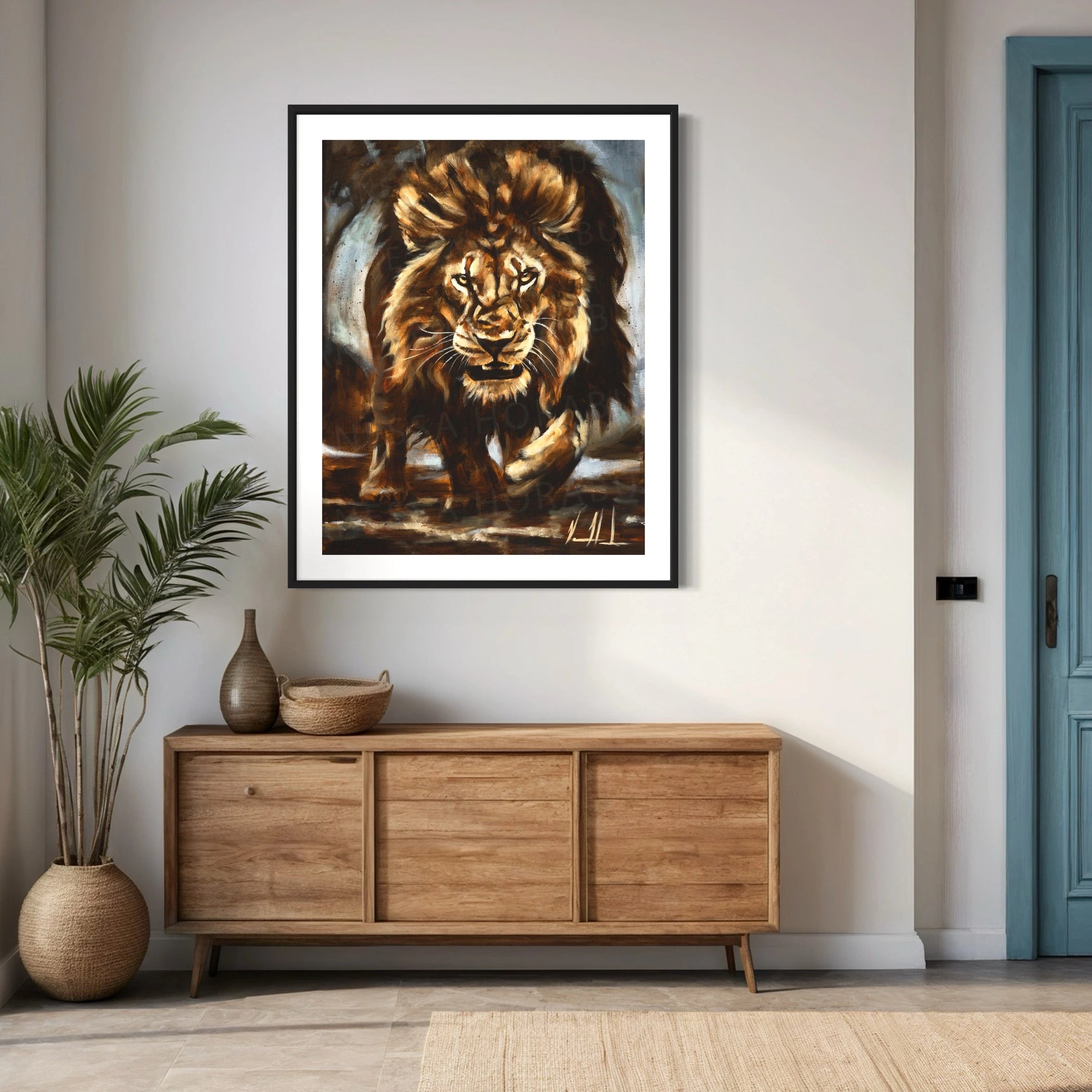 Taking Ground Lion Art Print Vanessa Horabuena