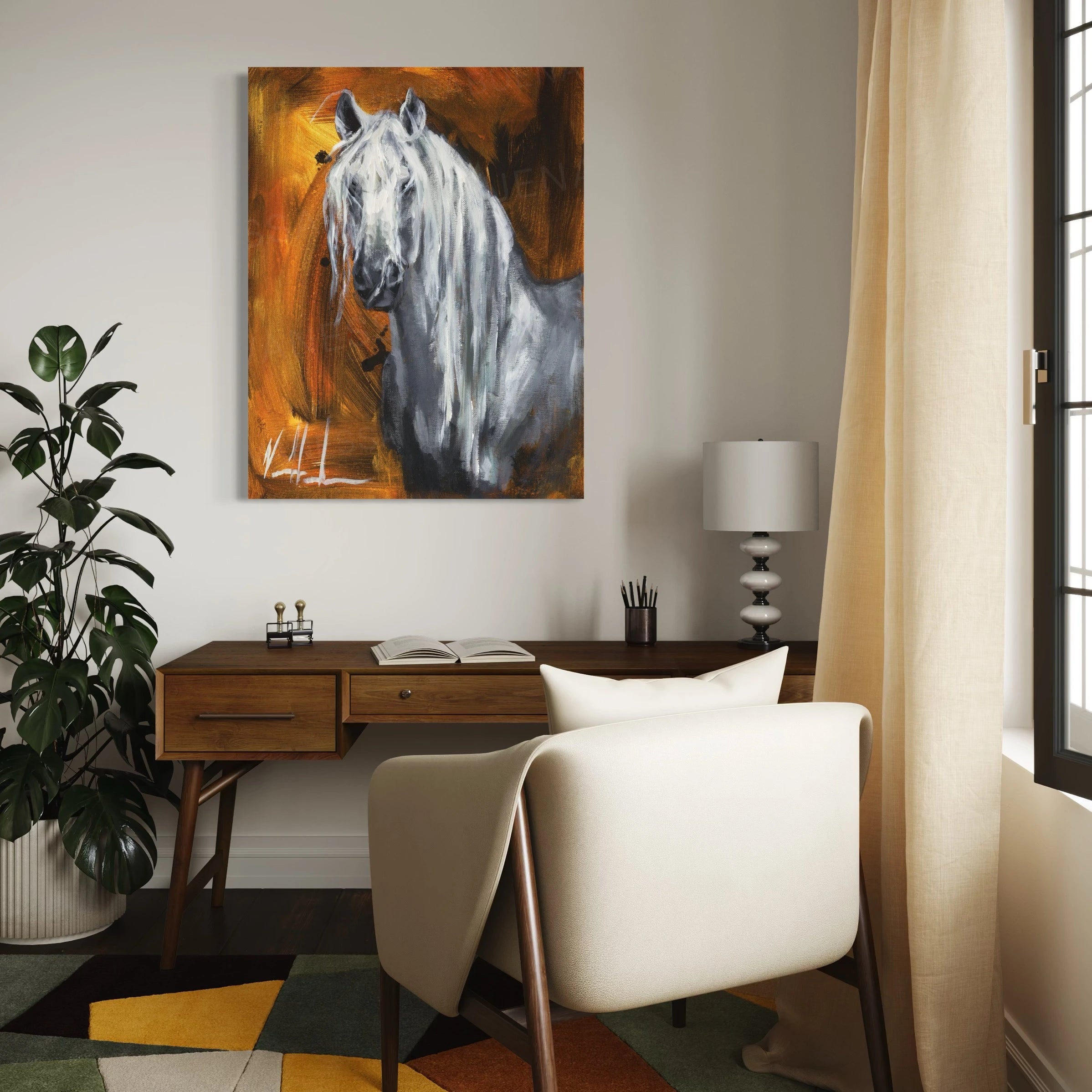 Clothed in Strength Horse Art Print Vanessa Horabuena