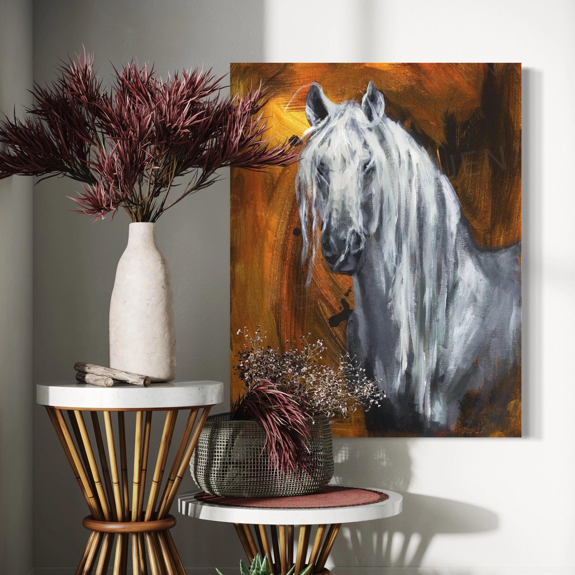 Clothed in Strength Horse Art Print Vanessa Horabuena