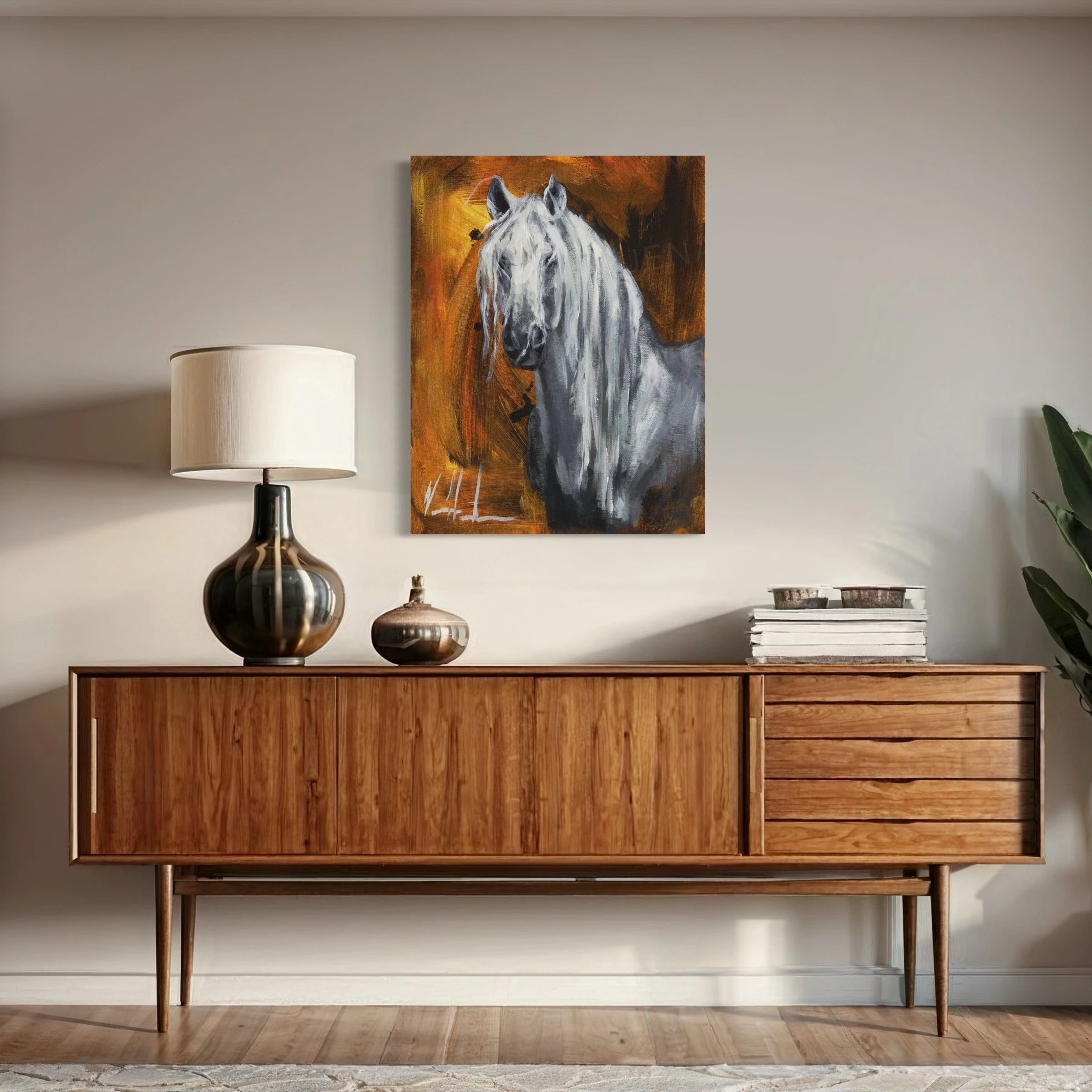 Clothed in Strength Horse Art Print Vanessa Horabuena