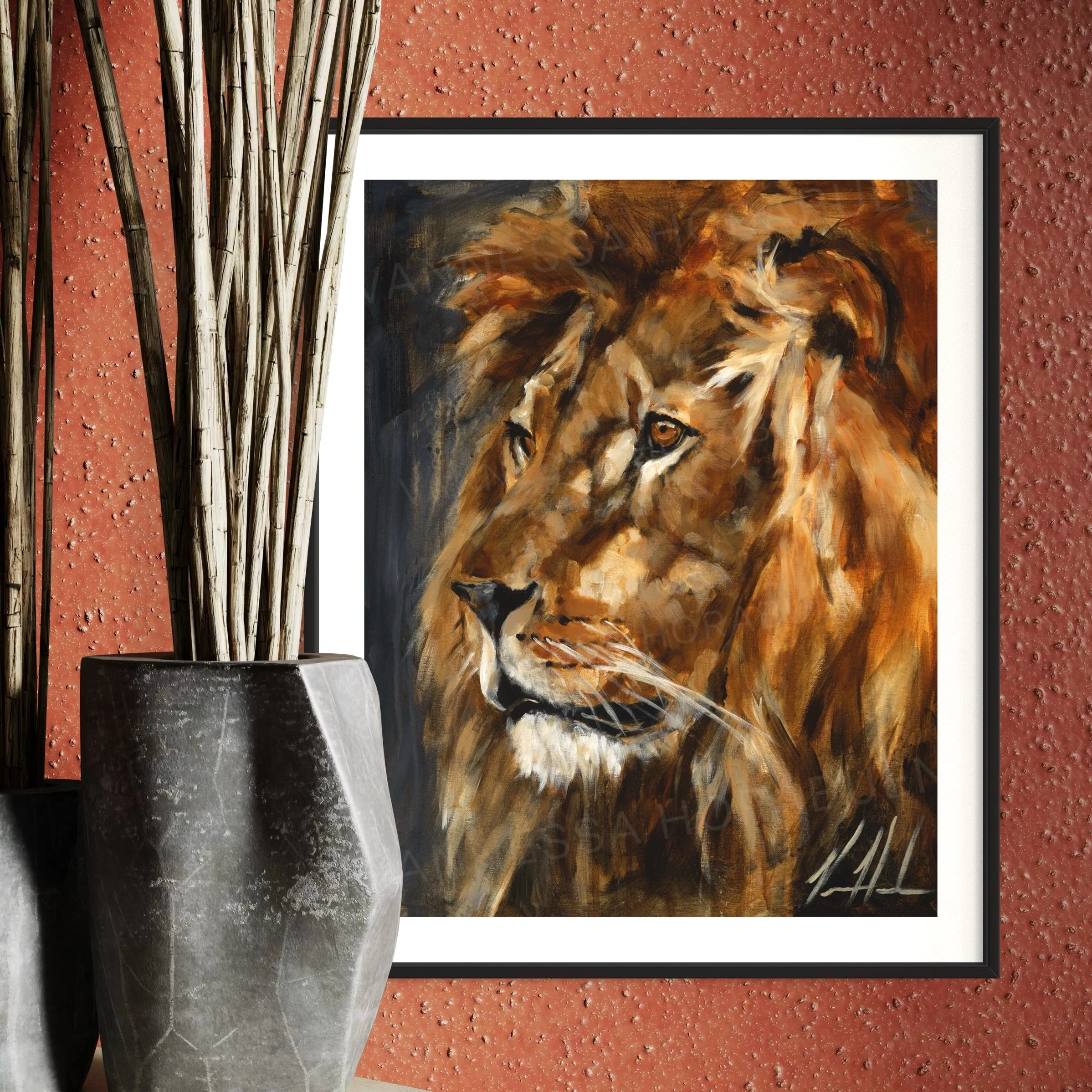Courageous One Lion Art Print Vanessa Horabuena