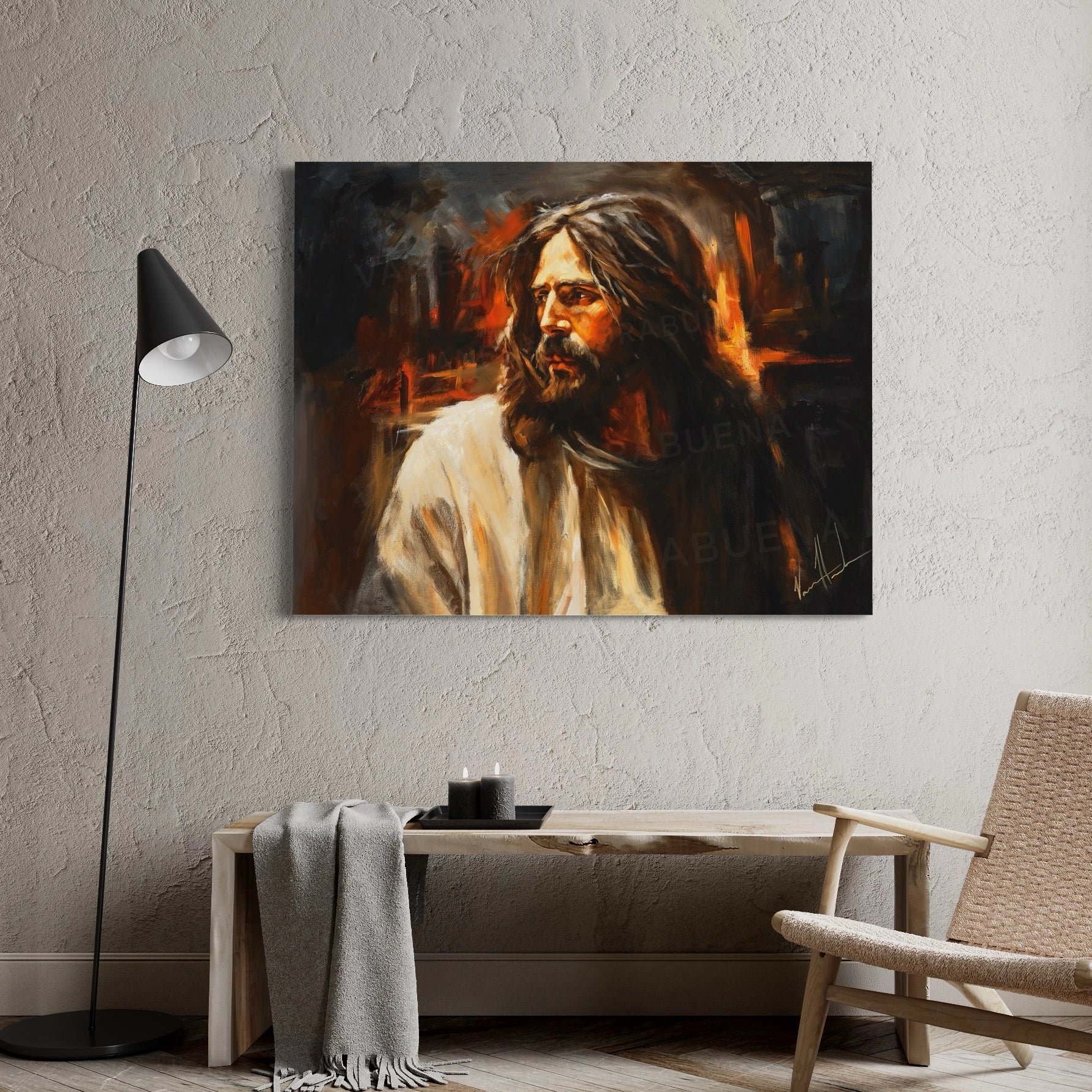 Our Beloved King (Hand Embellishment Canvas Print) Jesus Art Print Vanessa Horabuena