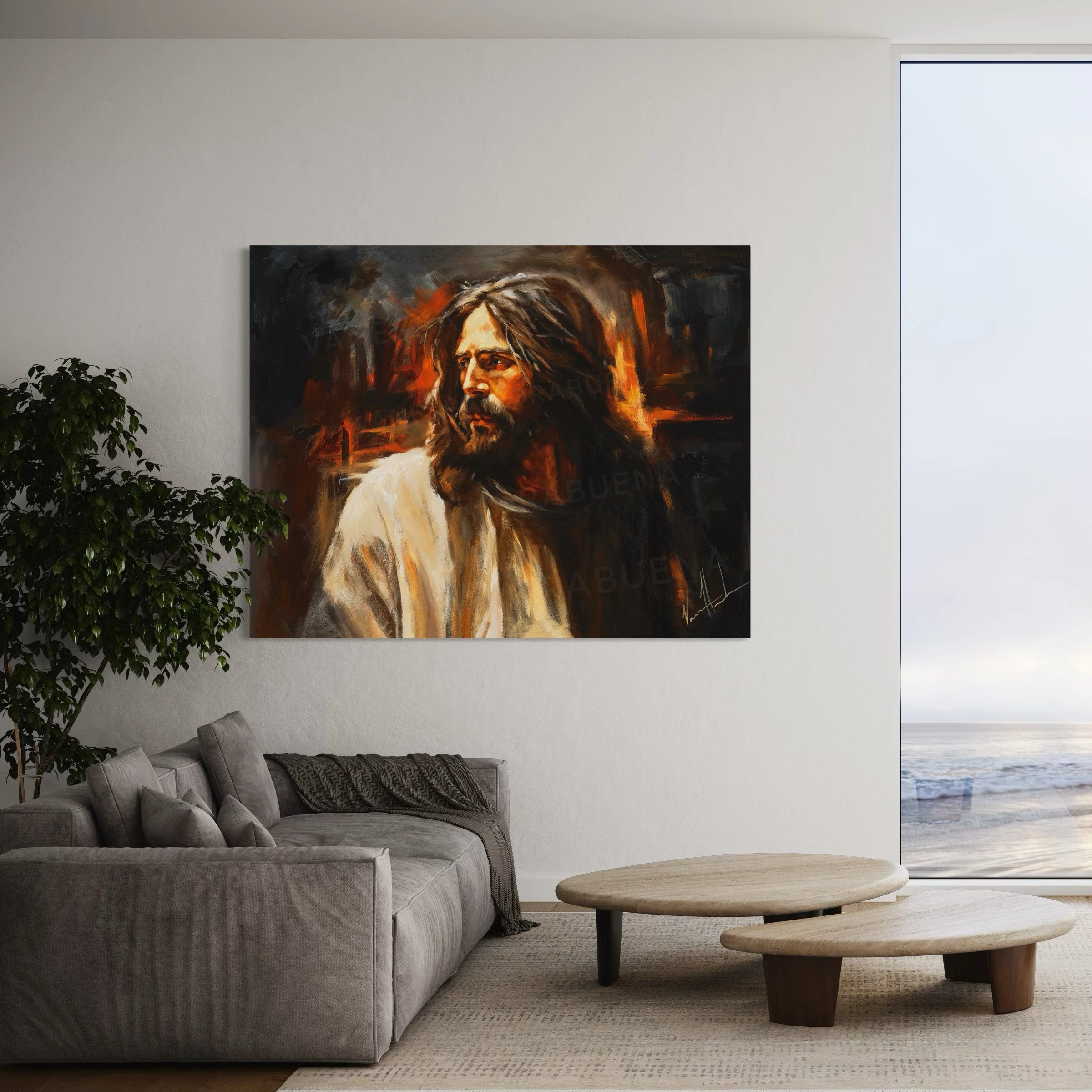 Our Beloved King (Hand Embellishment Canvas Print) Jesus Art Print Vanessa Horabuena