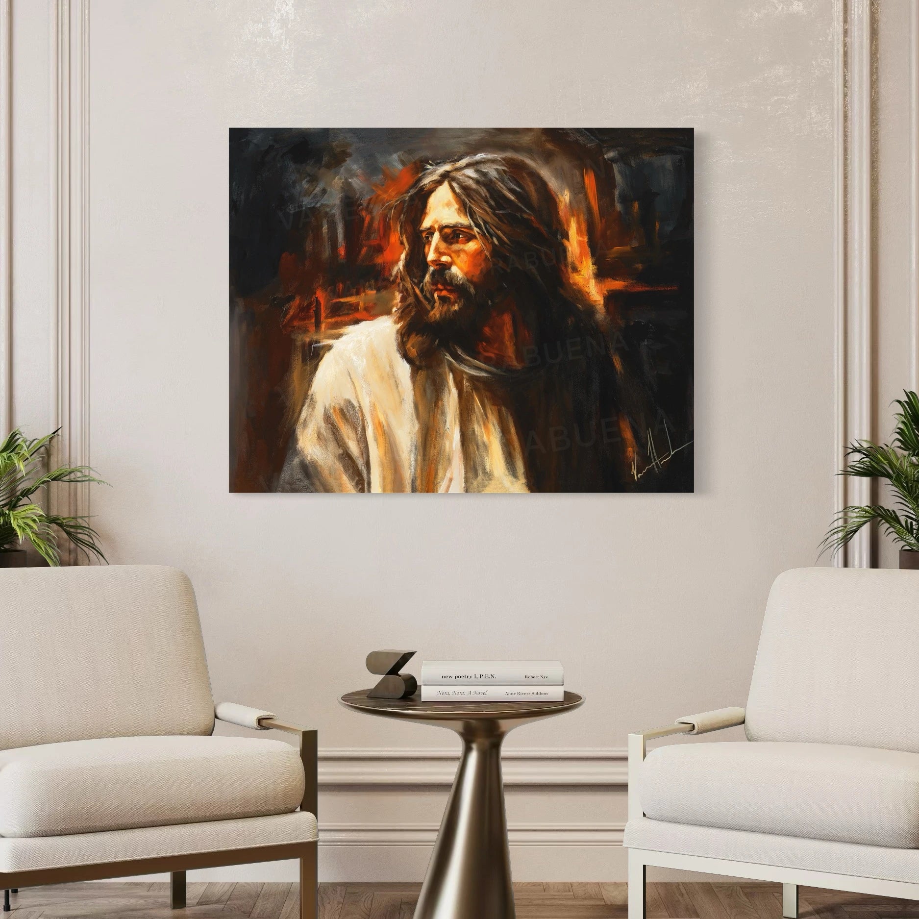 Our Beloved King (Hand Embellishment Canvas Print) Jesus Art Print Vanessa Horabuena