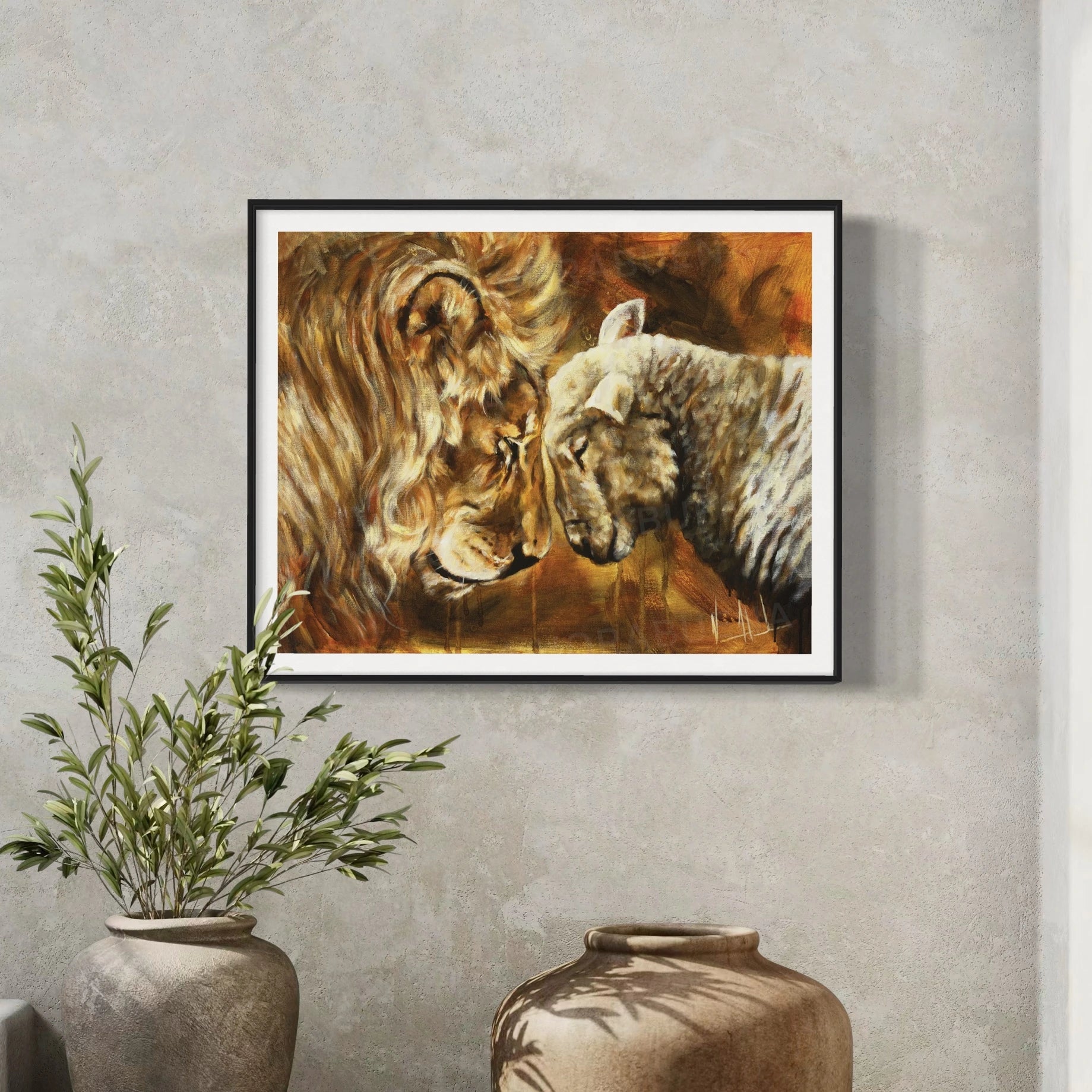Compassion of a King (Refined By His Love) Lion Art Print Vanessa Horabuena
