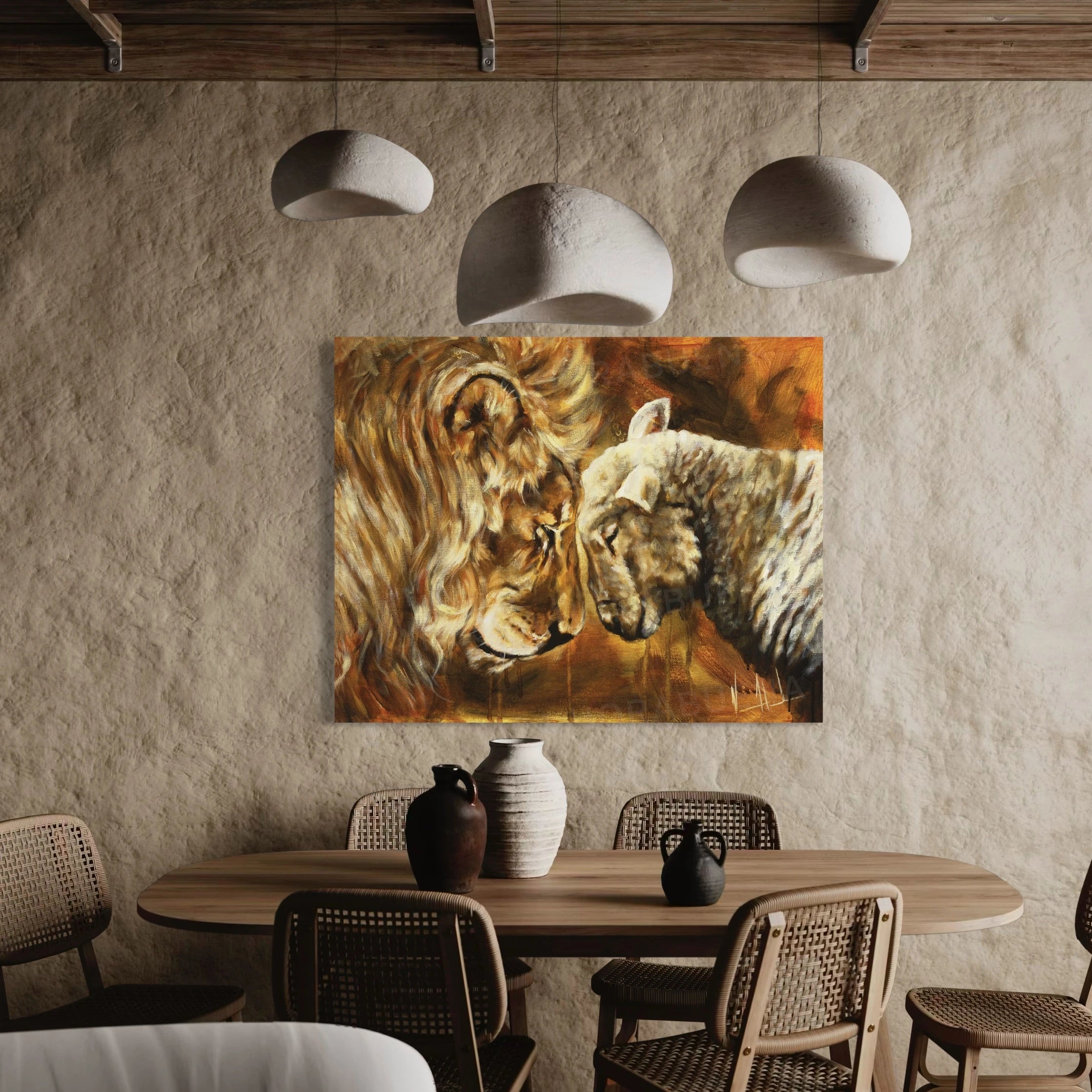 Compassion of a King (Refined By His Love) Lion Art Print Vanessa Horabuena
