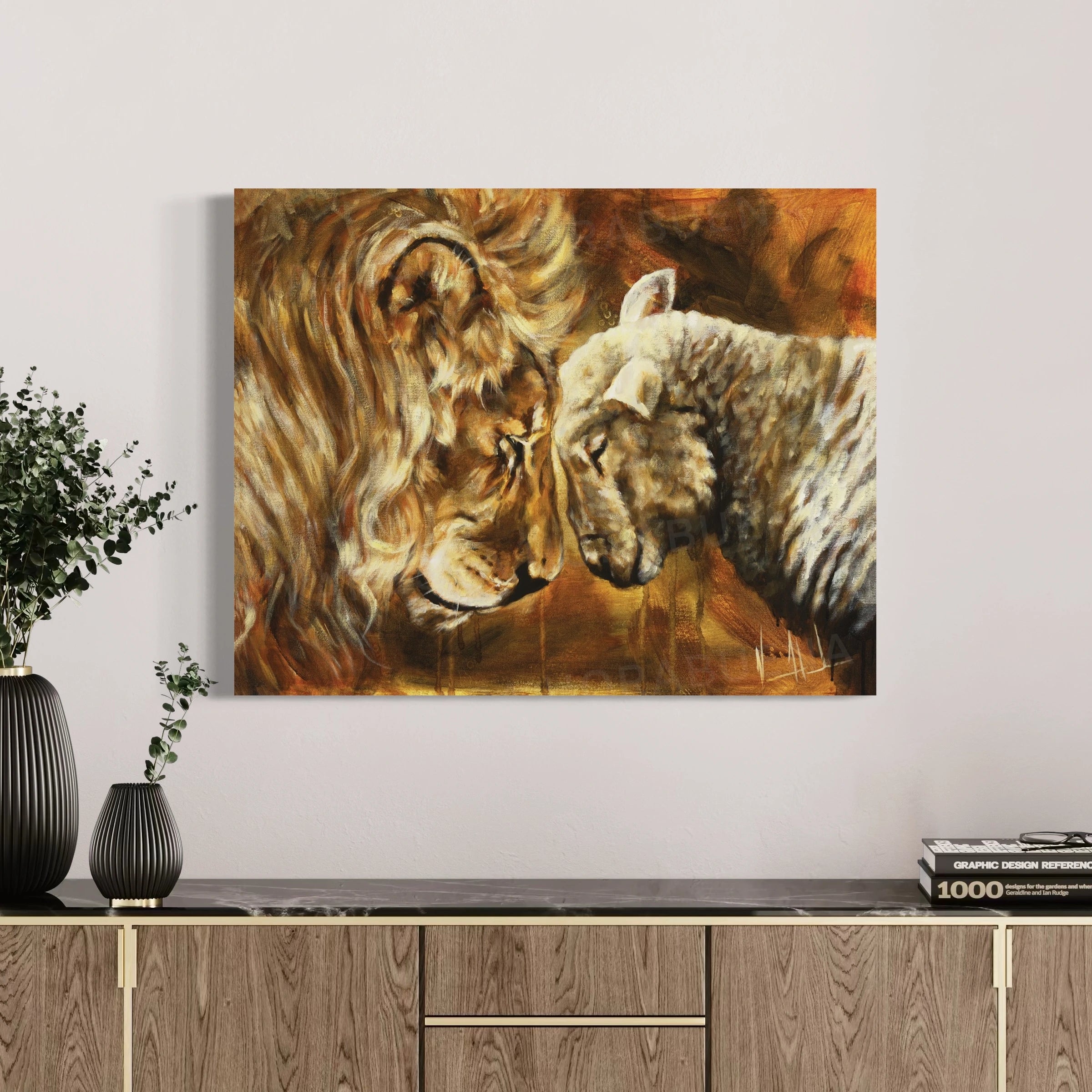 Compassion of a King (Refined By His Love) Lion Art Print Vanessa Horabuena