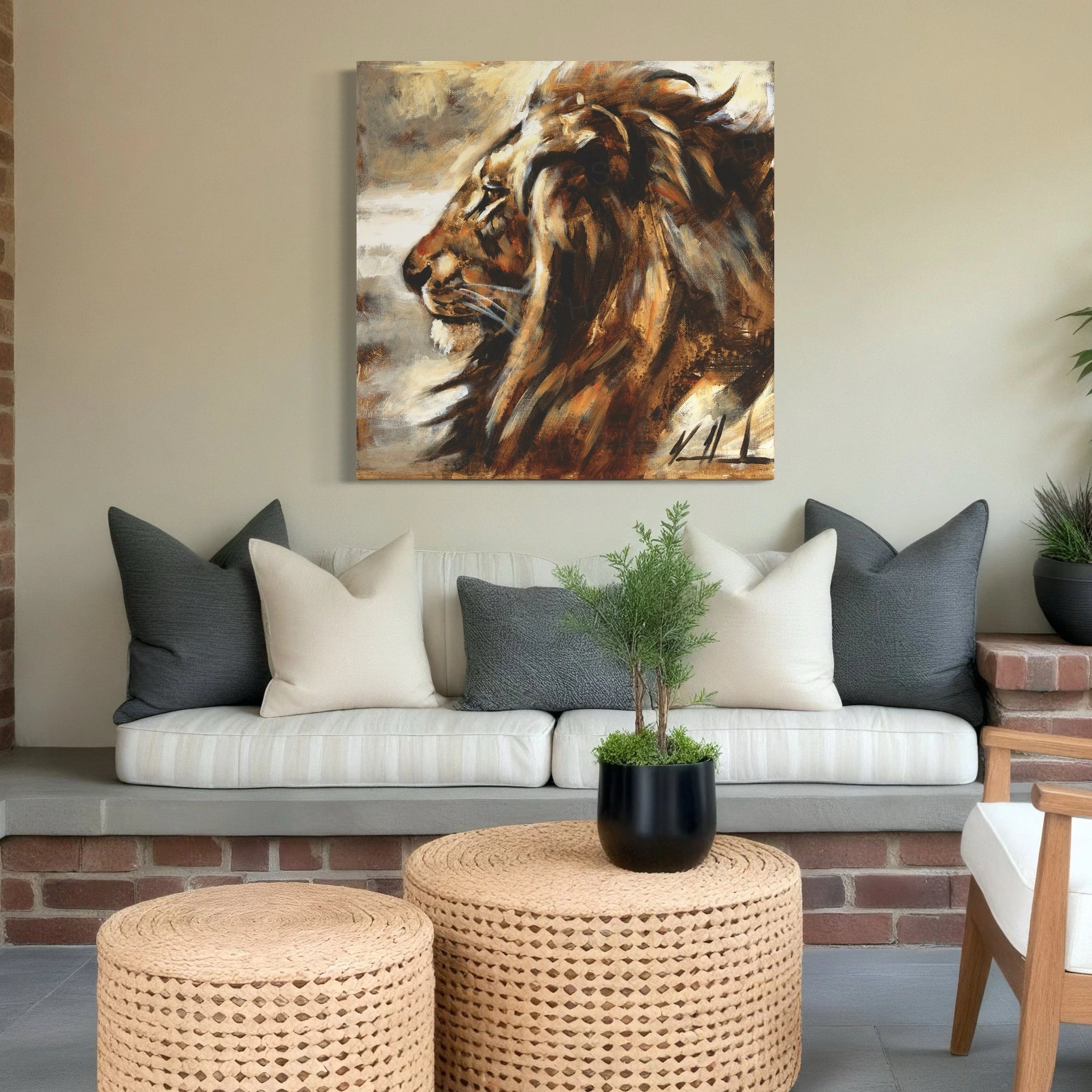 Strong Foundation Lion Art Print Vanessa Horabuena