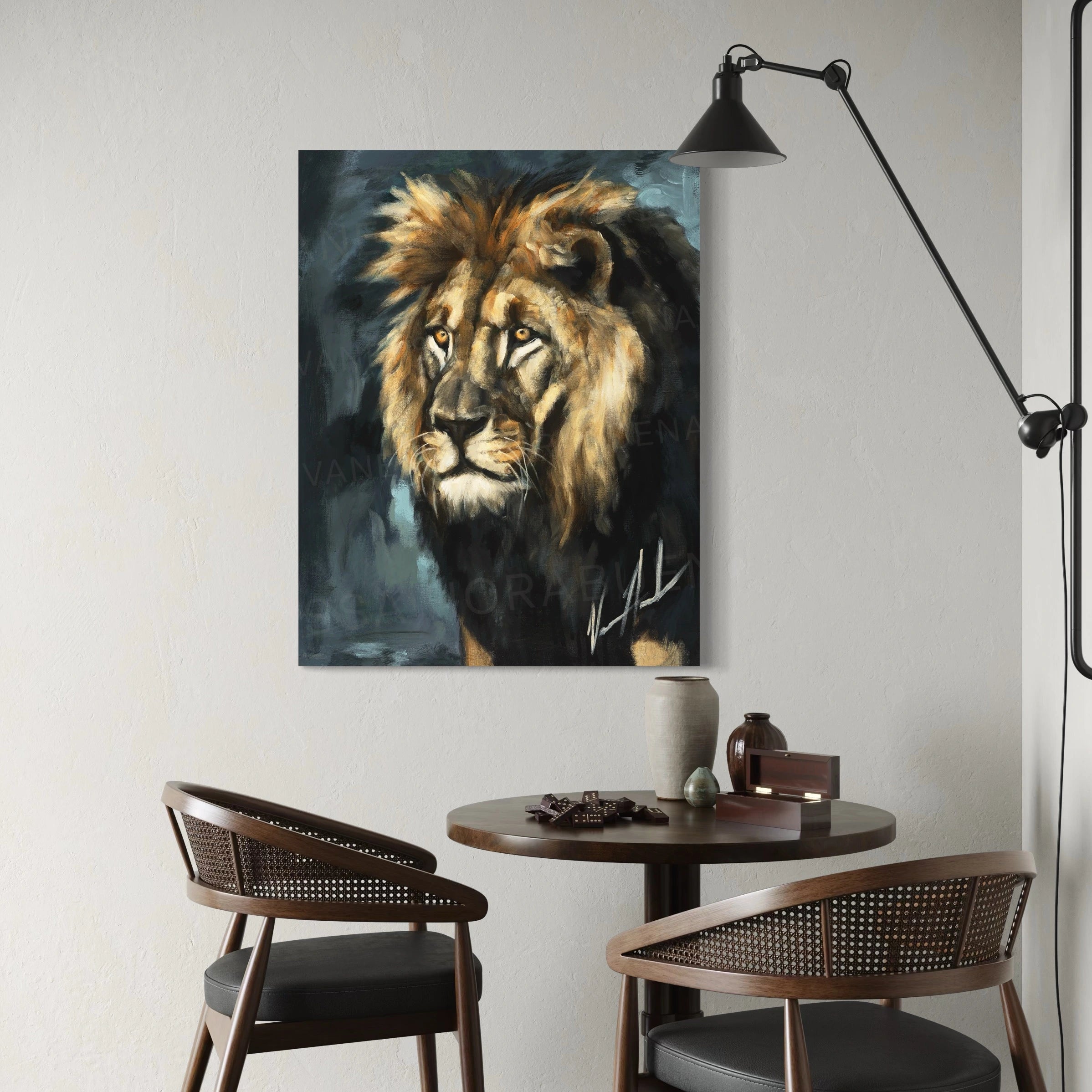 Walking in the Authority of the King Lion Art Print Vanessa Horabuena