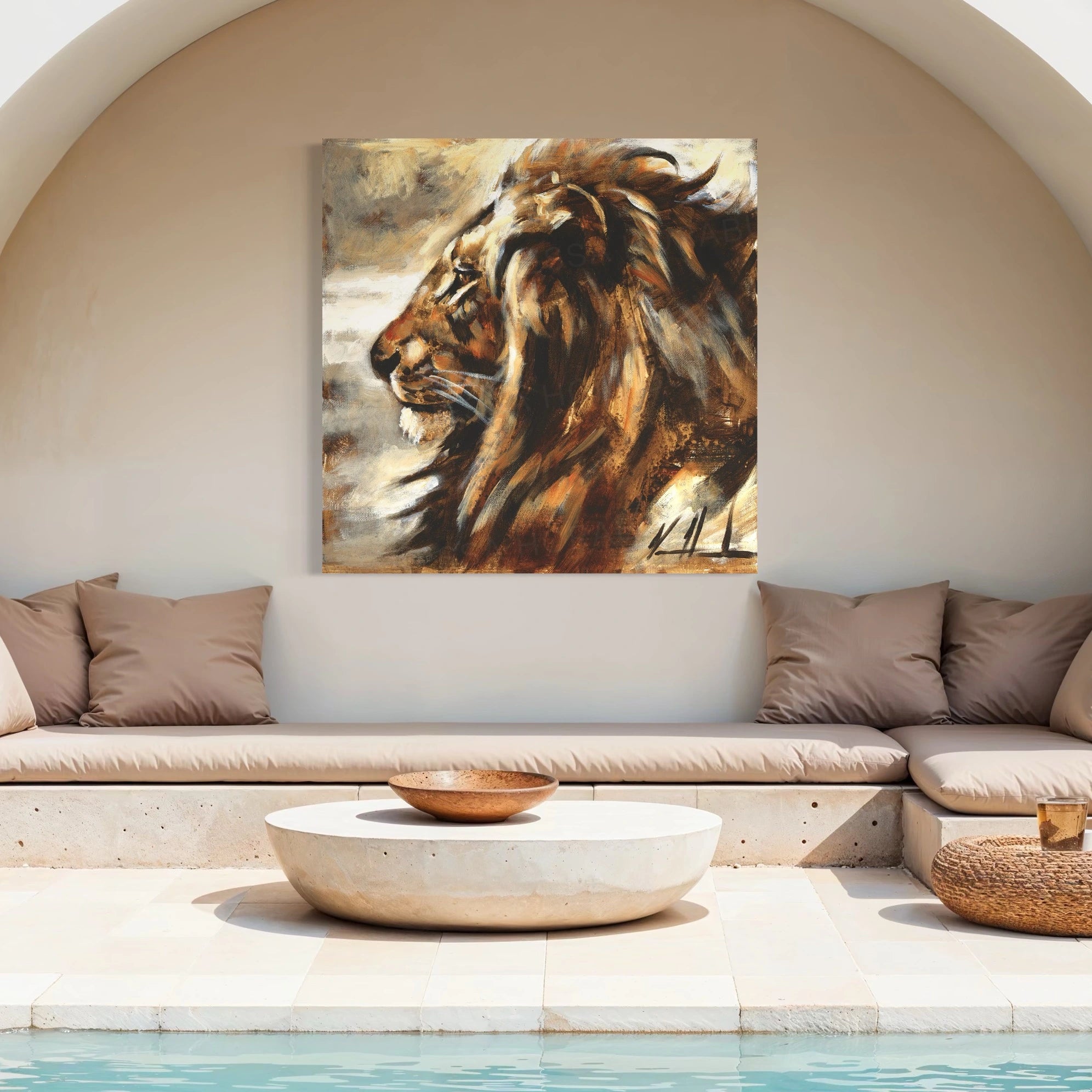 Strong Foundation Lion Art Print Vanessa Horabuena