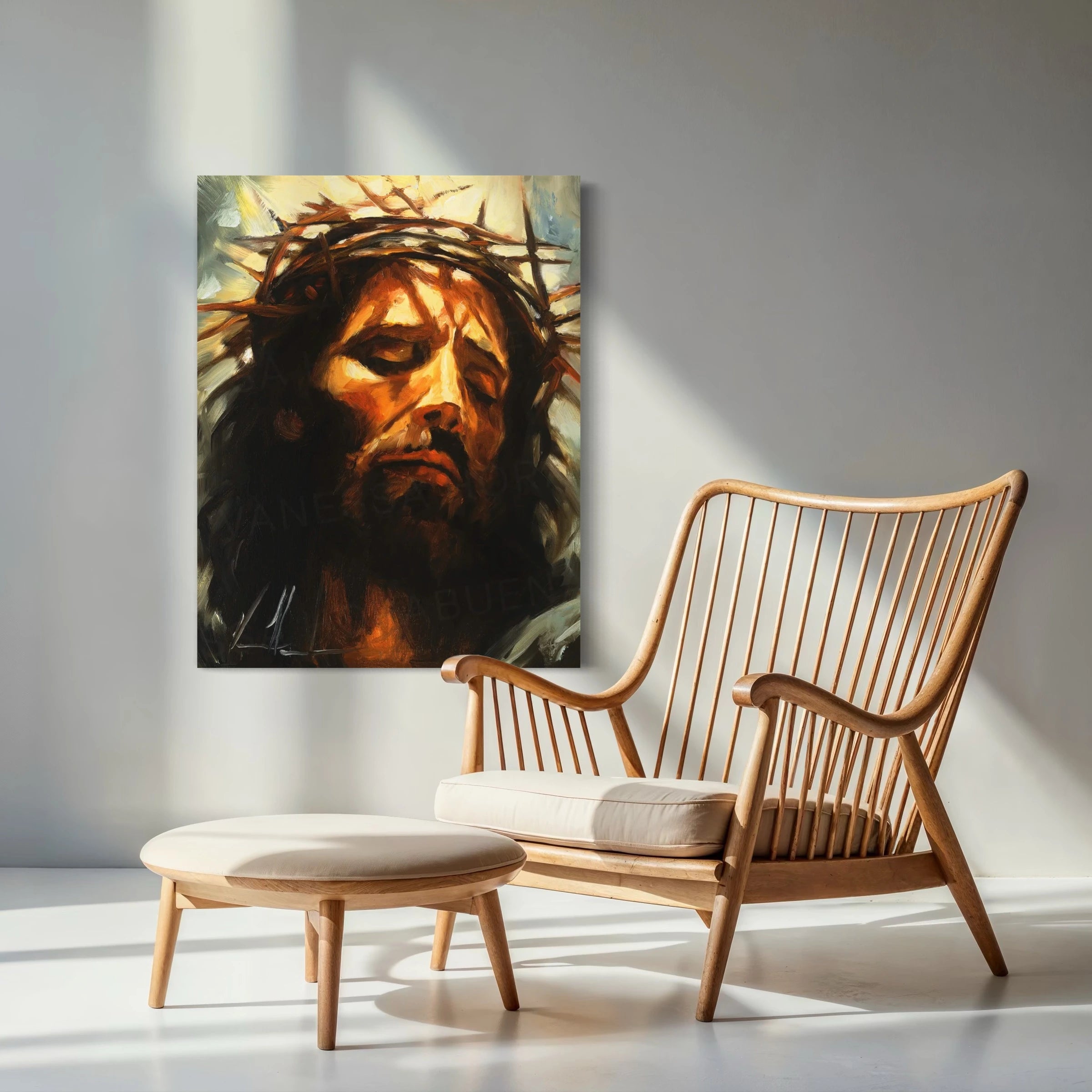 Christ is King (Hand Embellishment Canvas Print) Jesus Art Print Vanessa Horabuena