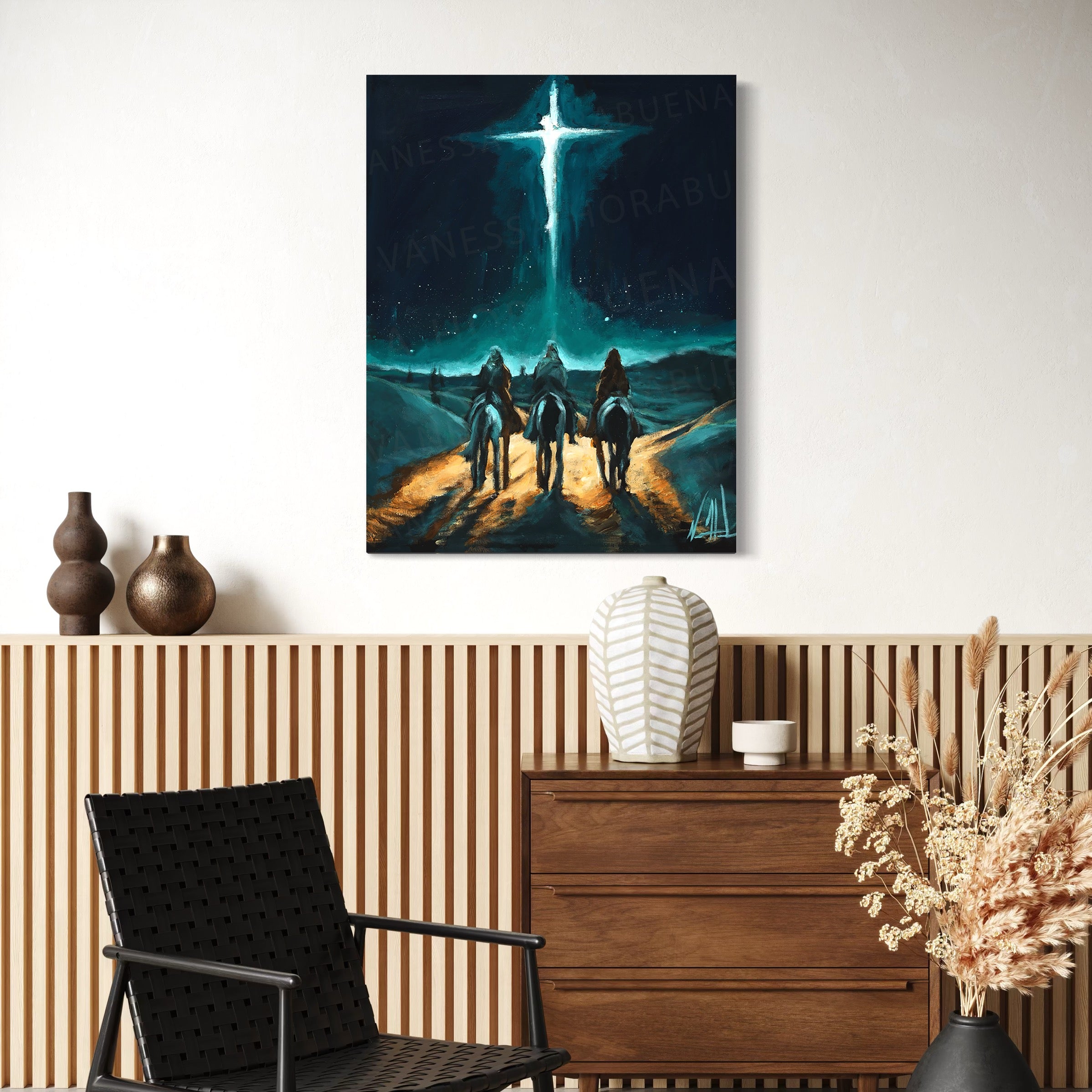 Whom Do You Seek? (Hand Embellishment Canvas Print) Jesus Art Print Vanessa Horabuena