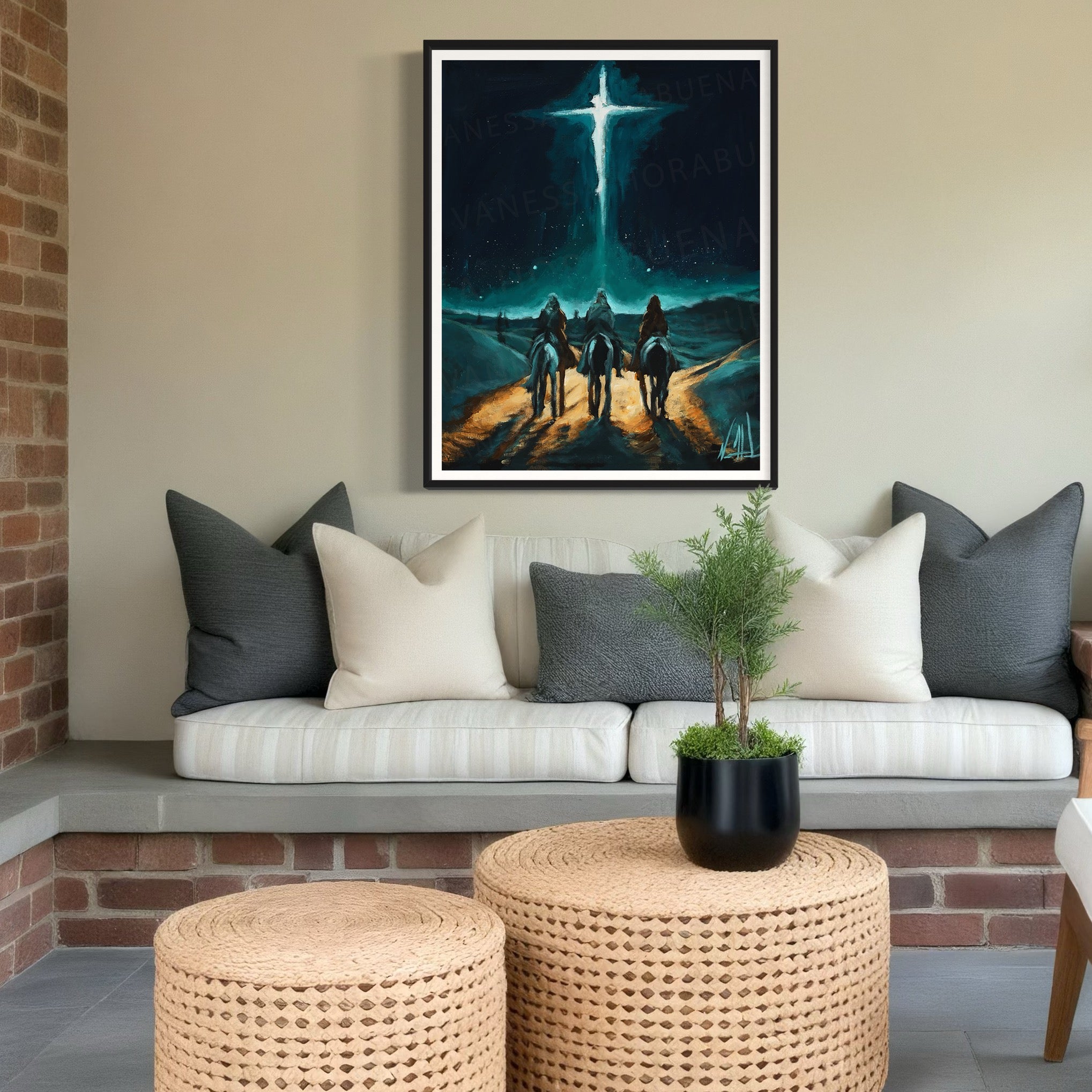 Whom Do You Seek? (Hand Embellishment Canvas Print) Jesus Art Print Vanessa Horabuena