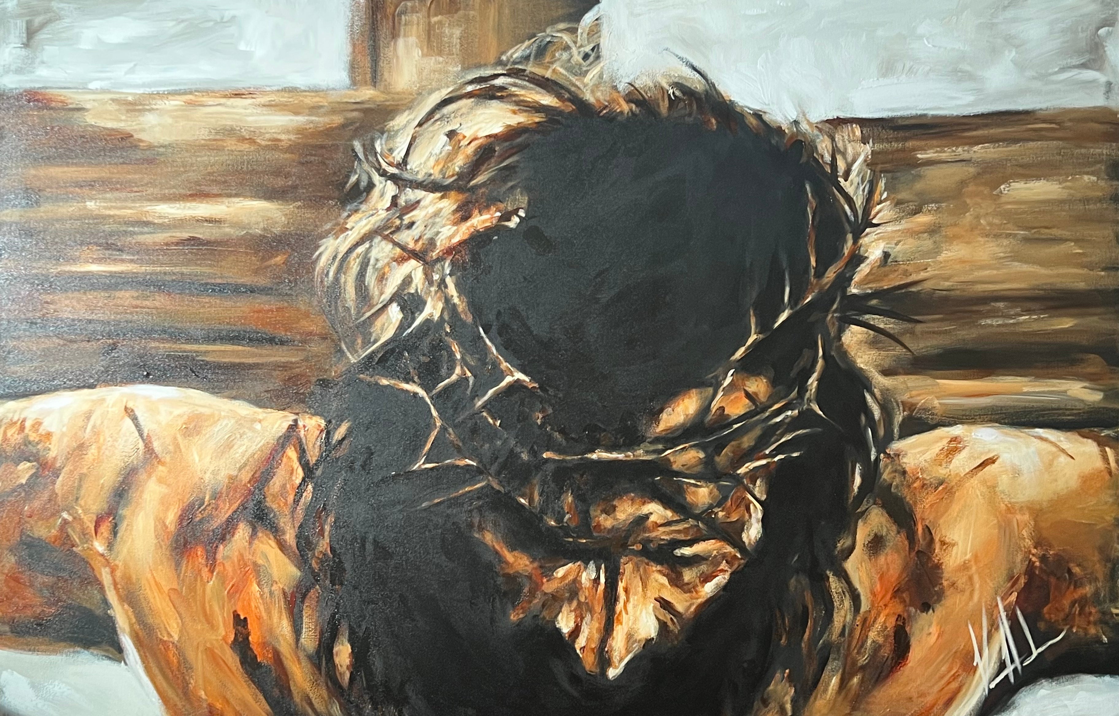 Finished Work of The Cross - 48"X60" Original Acrylic Painting Original Painting Vanessa Horabuena