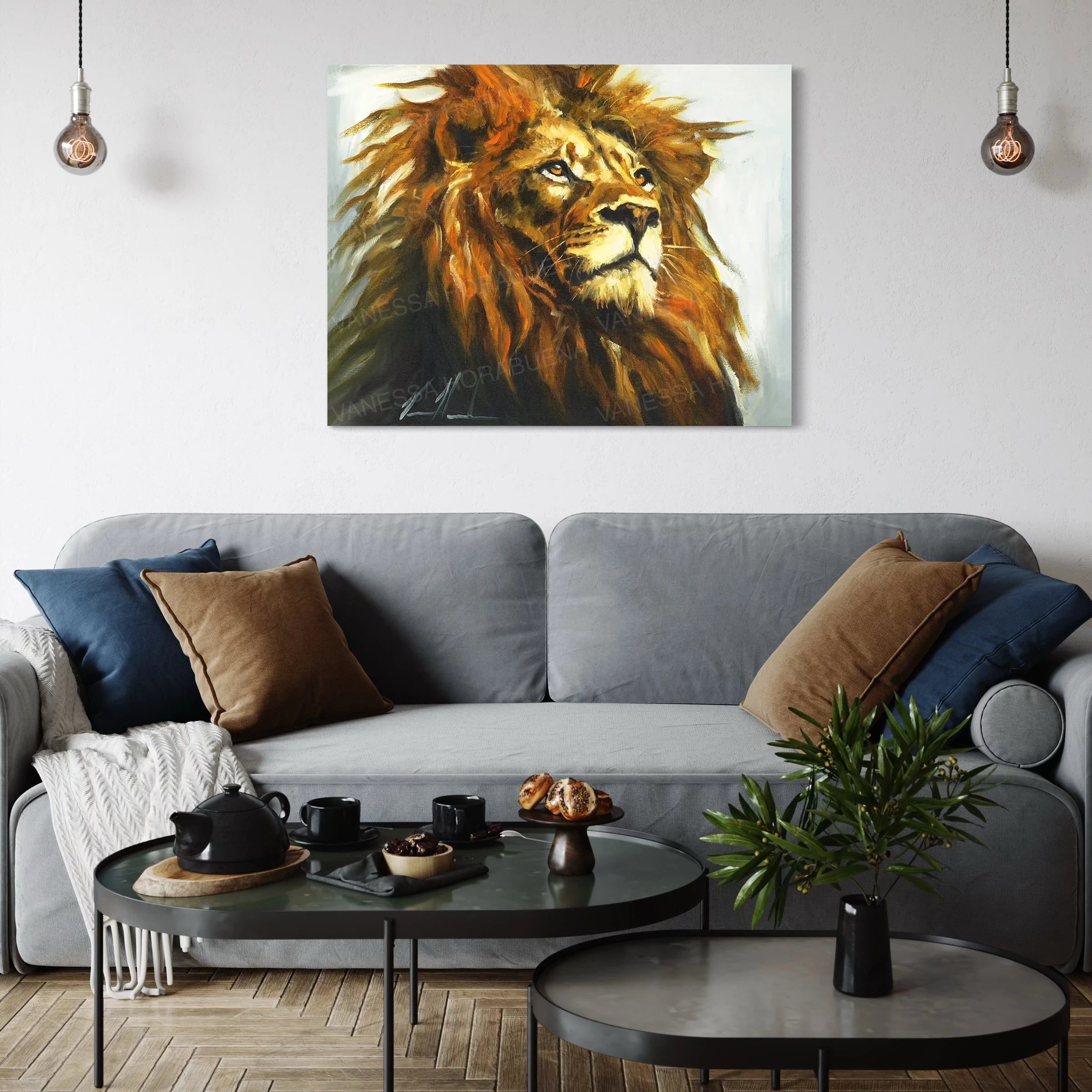 With Eyes on Eternity Lion Art Print Vanessa Horabuena