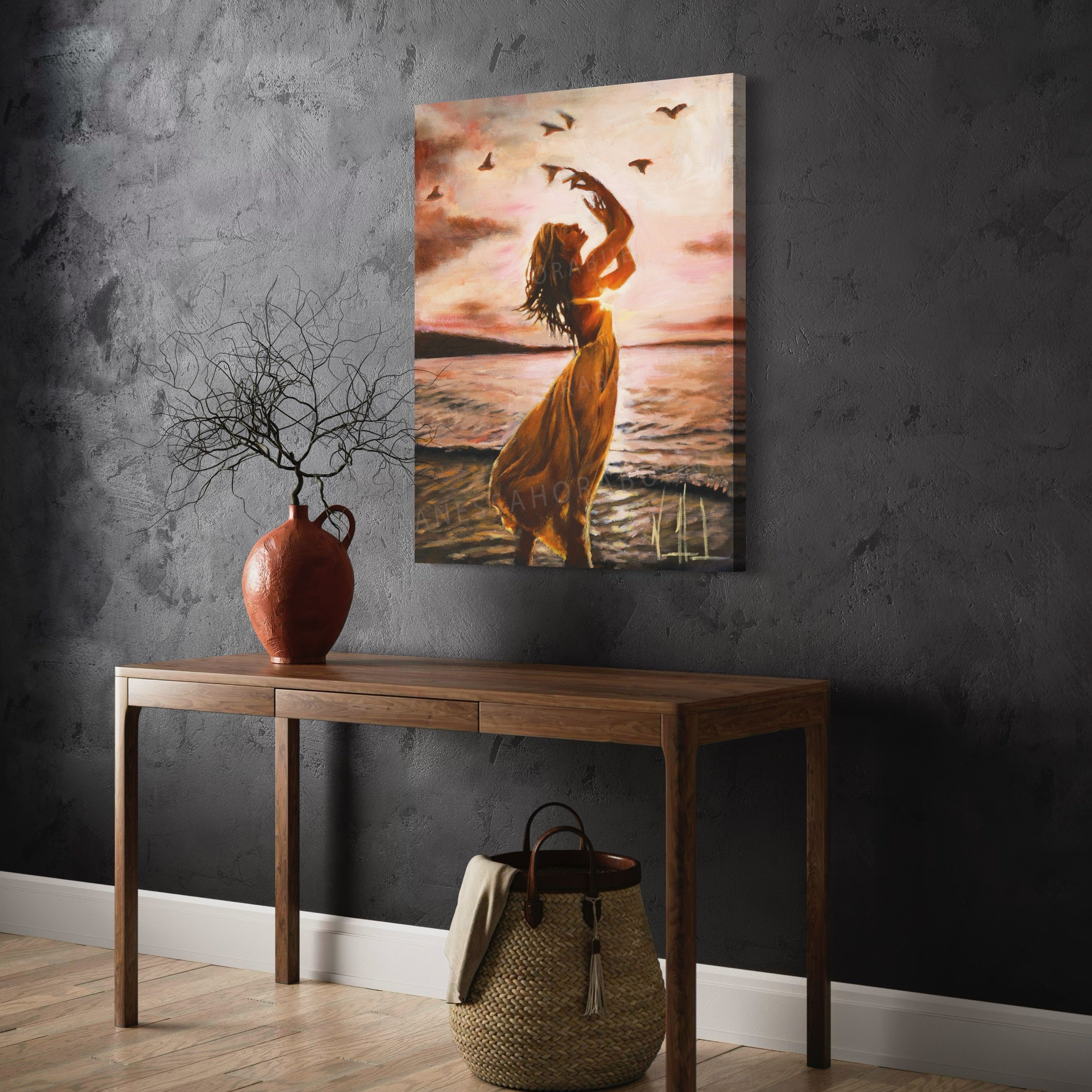 Sustained By Your Love (Hand Embellished Canvas Print) Women's Art Print Vanessa Horabuena