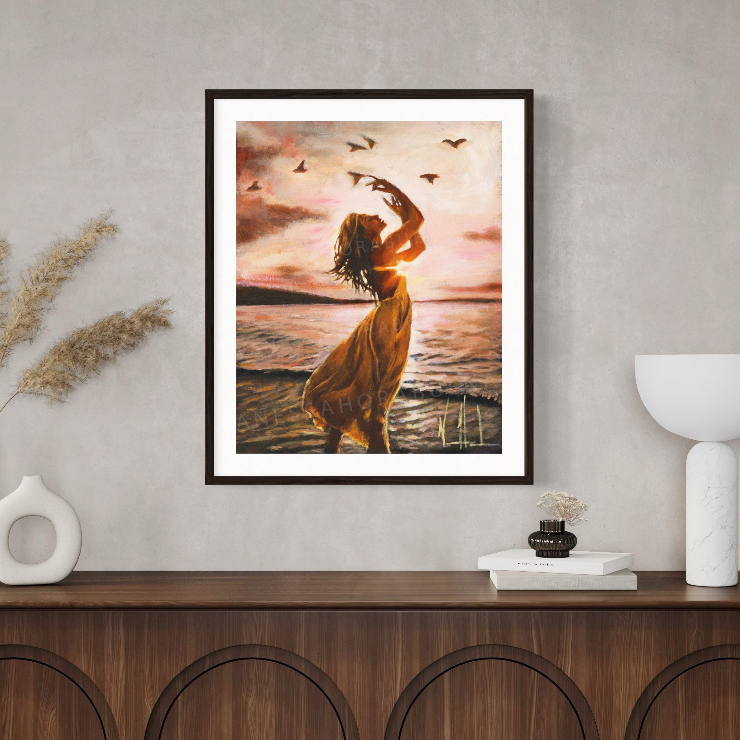 Sustained By Your Love (Hand Embellished Canvas Print) Women's Art Print Vanessa Horabuena