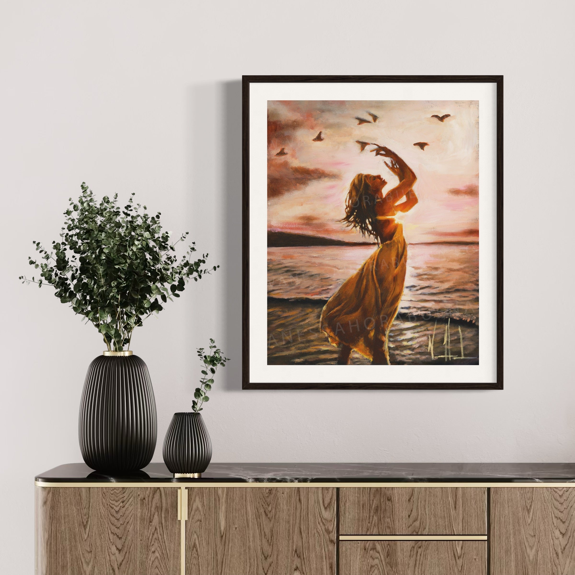 Sustained By Your Love (Hand Embellished Canvas Print) Women's Art Print Vanessa Horabuena