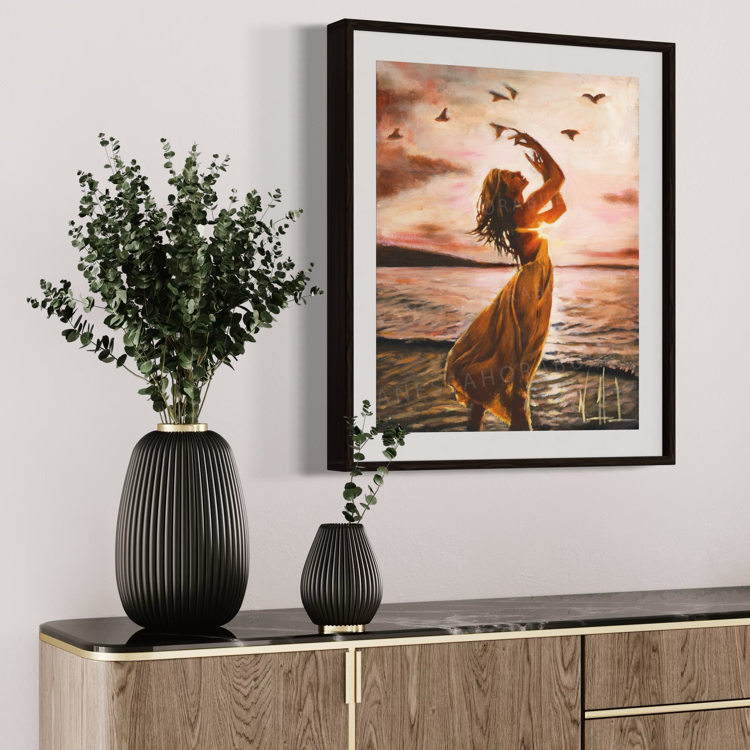 Sustained By Your Love (Hand Embellished Canvas Print) Women's Art Print Vanessa Horabuena