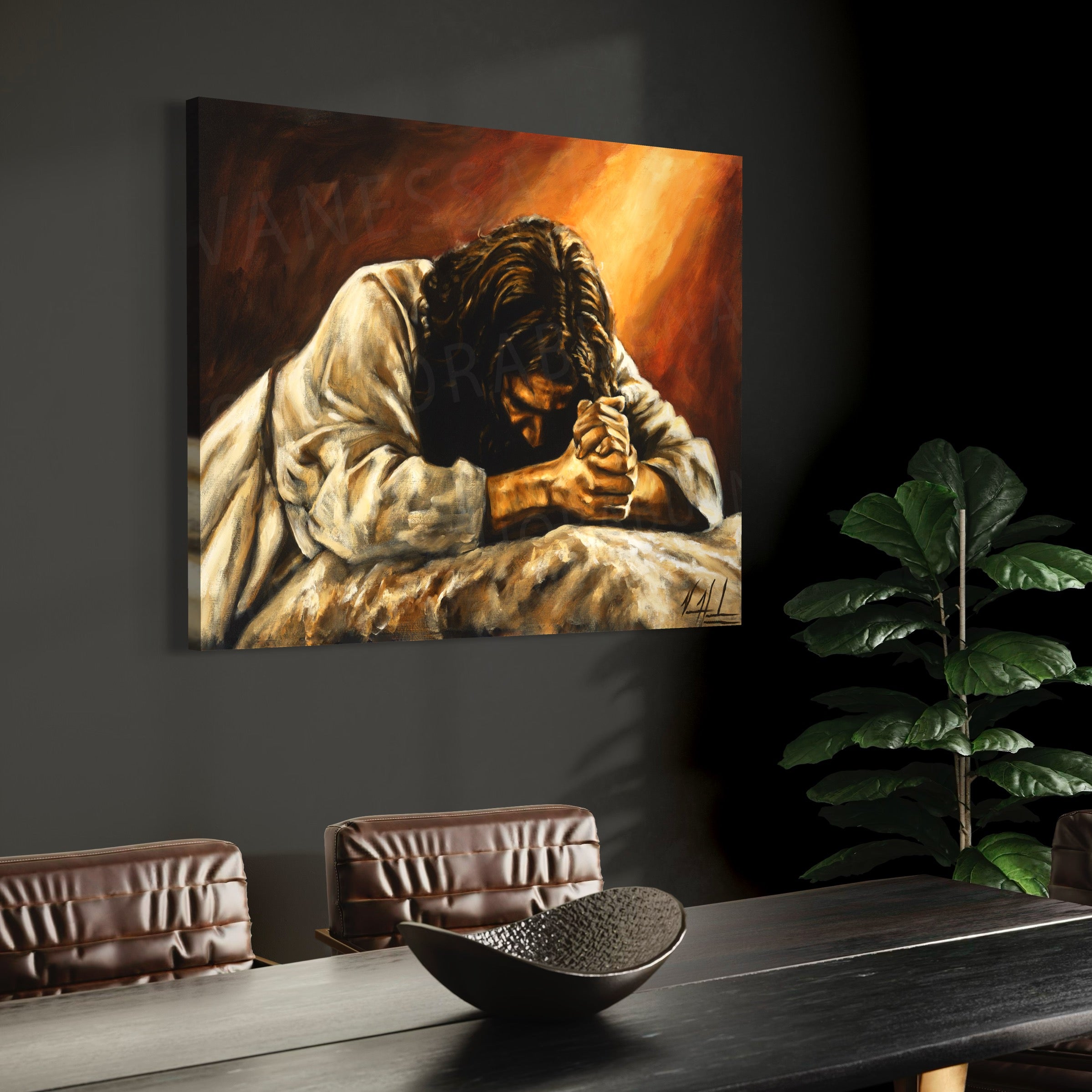 Thy Will Be Done - Glorious Light (Hand Embellished Canvas Print) Vanessa Horabuena