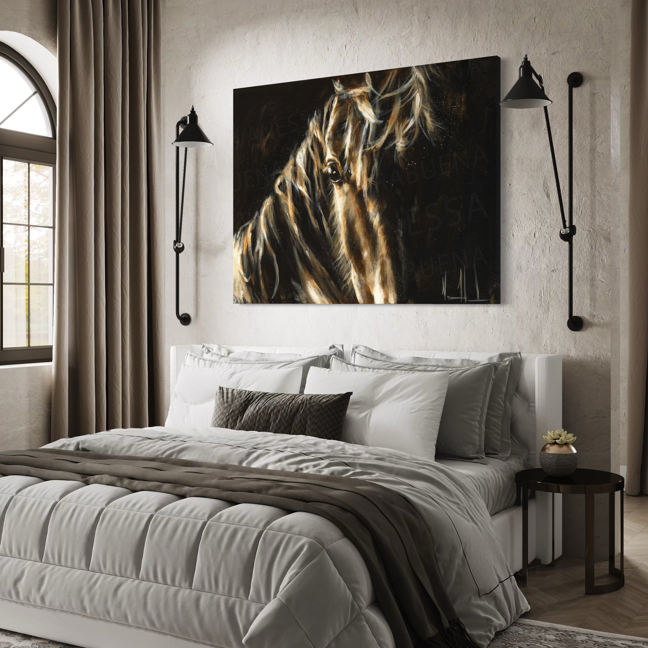 Sweet Presence (Hand Embellishment Canvas Print) Horse Art Print Vanessa Horabuena