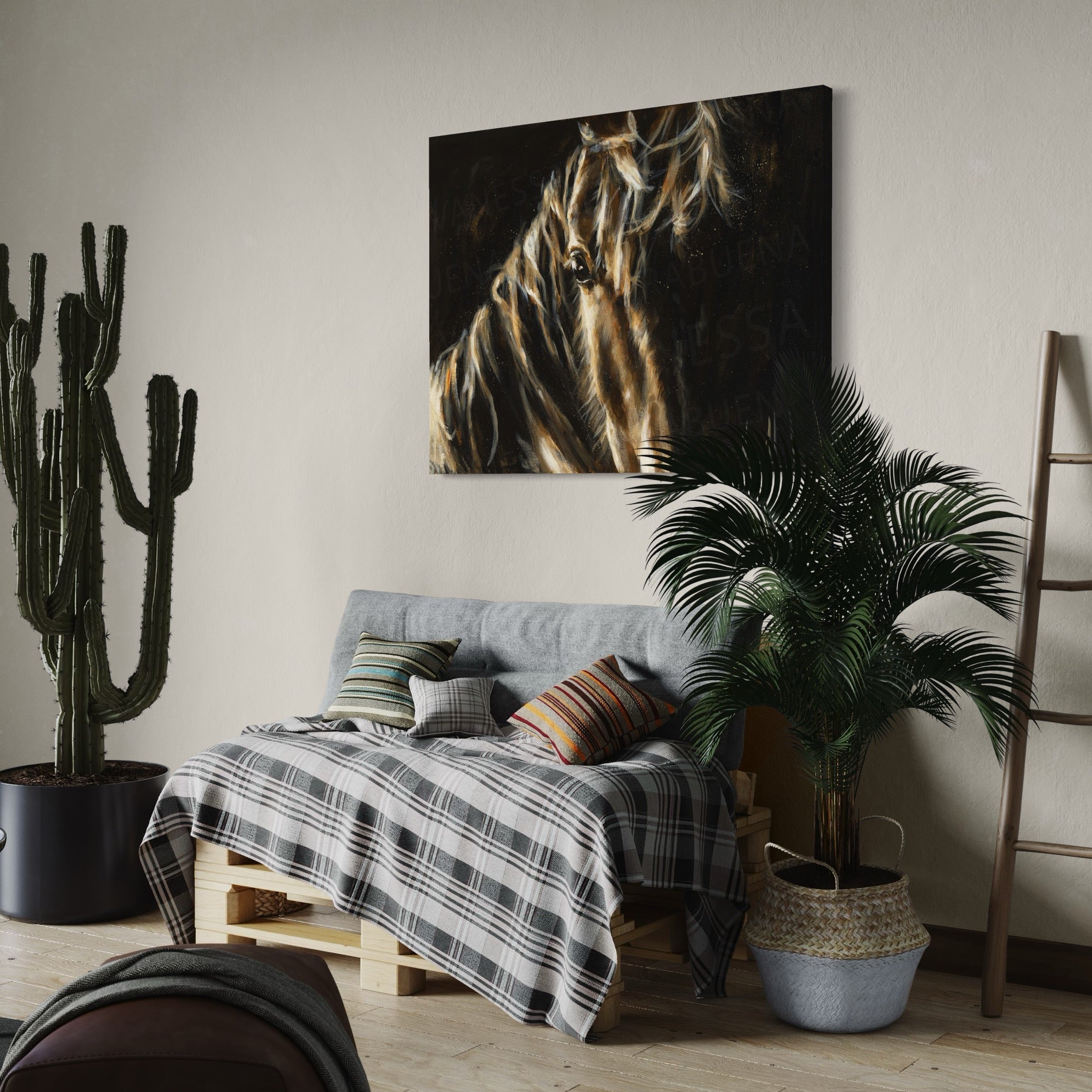 Sweet Presence (Hand Embellishment Canvas Print) Horse Art Print Vanessa Horabuena