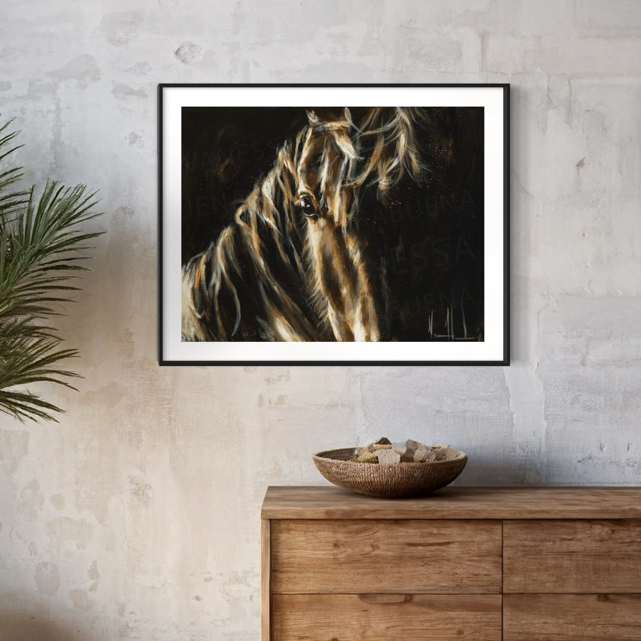 Sweet Presence (Hand Embellishment Canvas Print) Horse Art Print Vanessa Horabuena