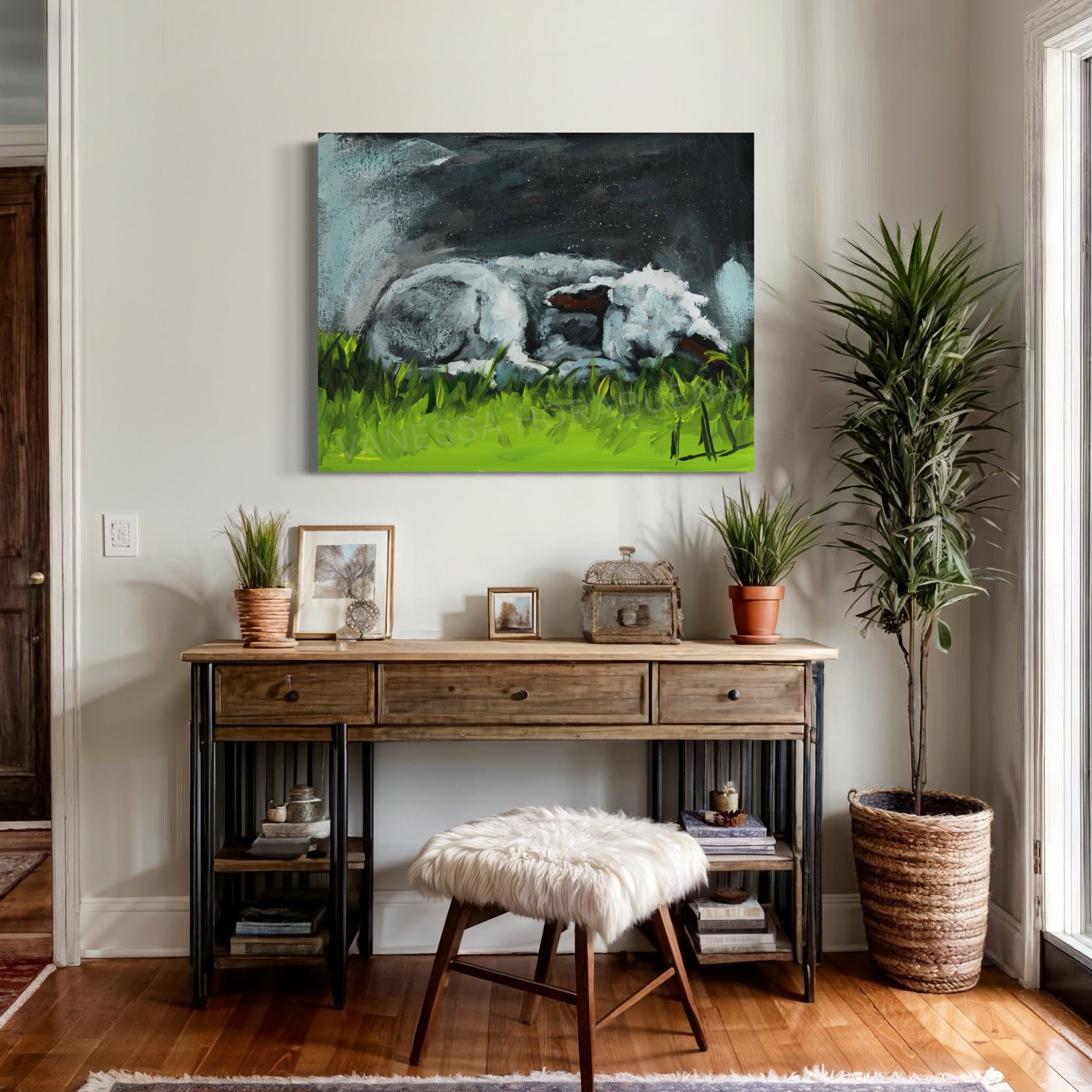 Resting in Heaven's Hands (Hand Embellishment Canvas Print) Vanessa Horabuena