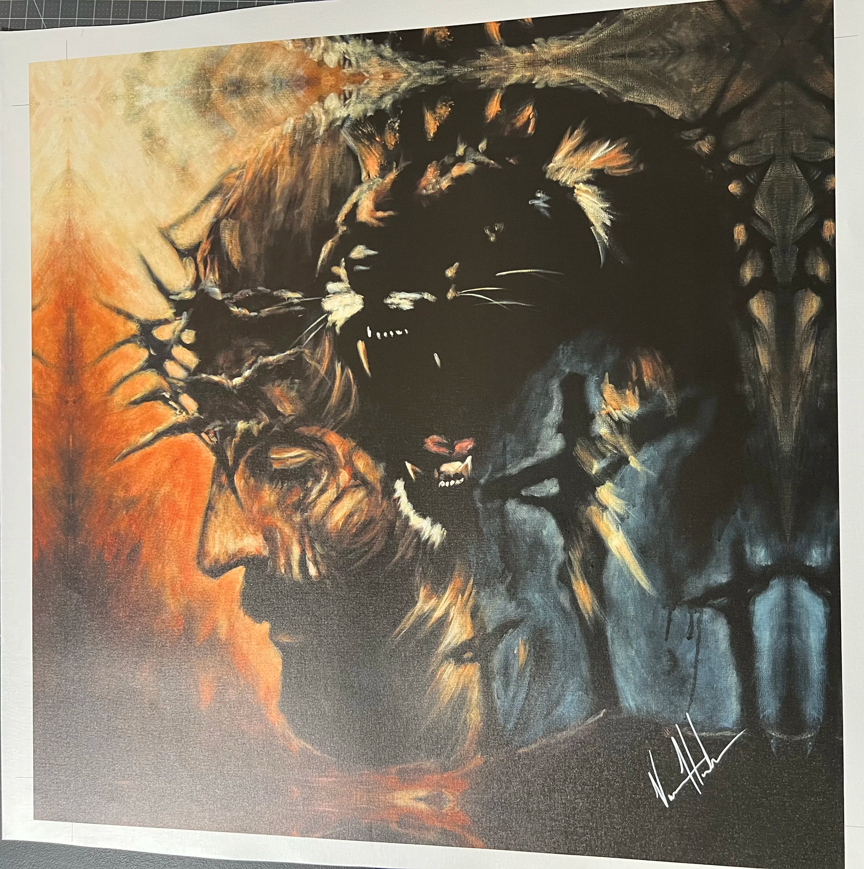 CM# 18 - The Roar of Our Savior - 36"x36" Canvas Print Vanessa Horabuena
