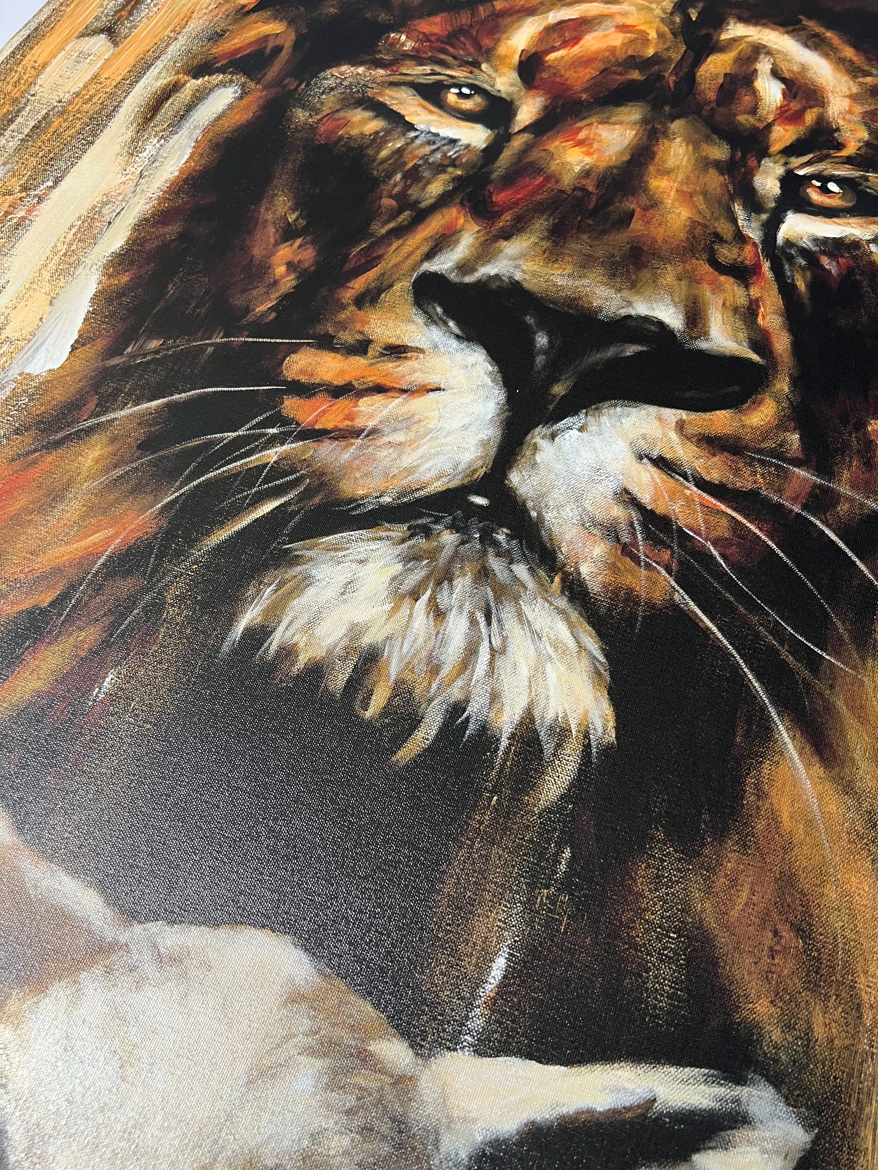 CM# 47 - The Lion and Lamb Passover (Fall Collection) - 30"x40" Canvas Print Vanessa Horabuena