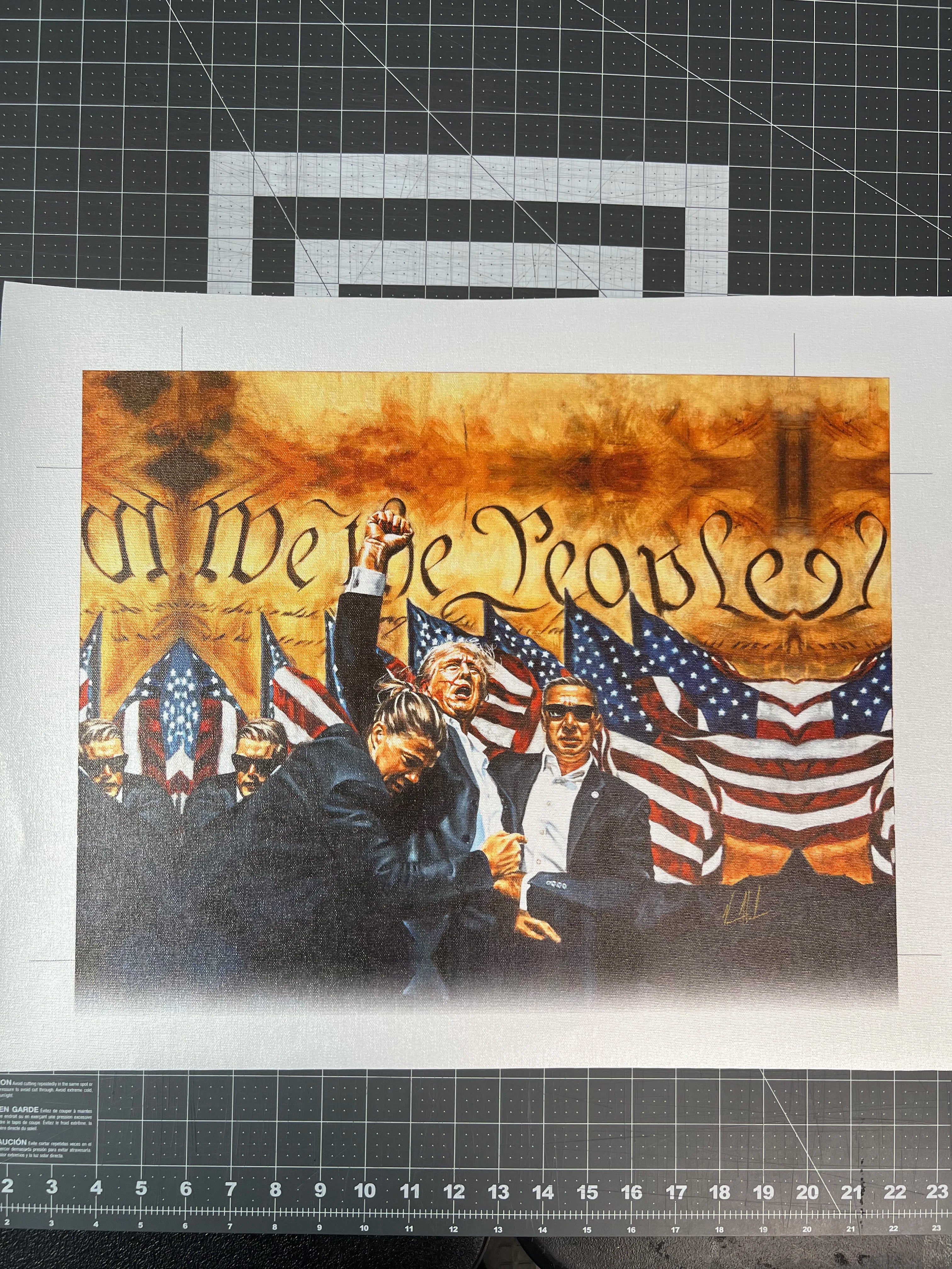 CM# 52 - The Fight For America - 11"x14" Canvas Print Vanessa Horabuena