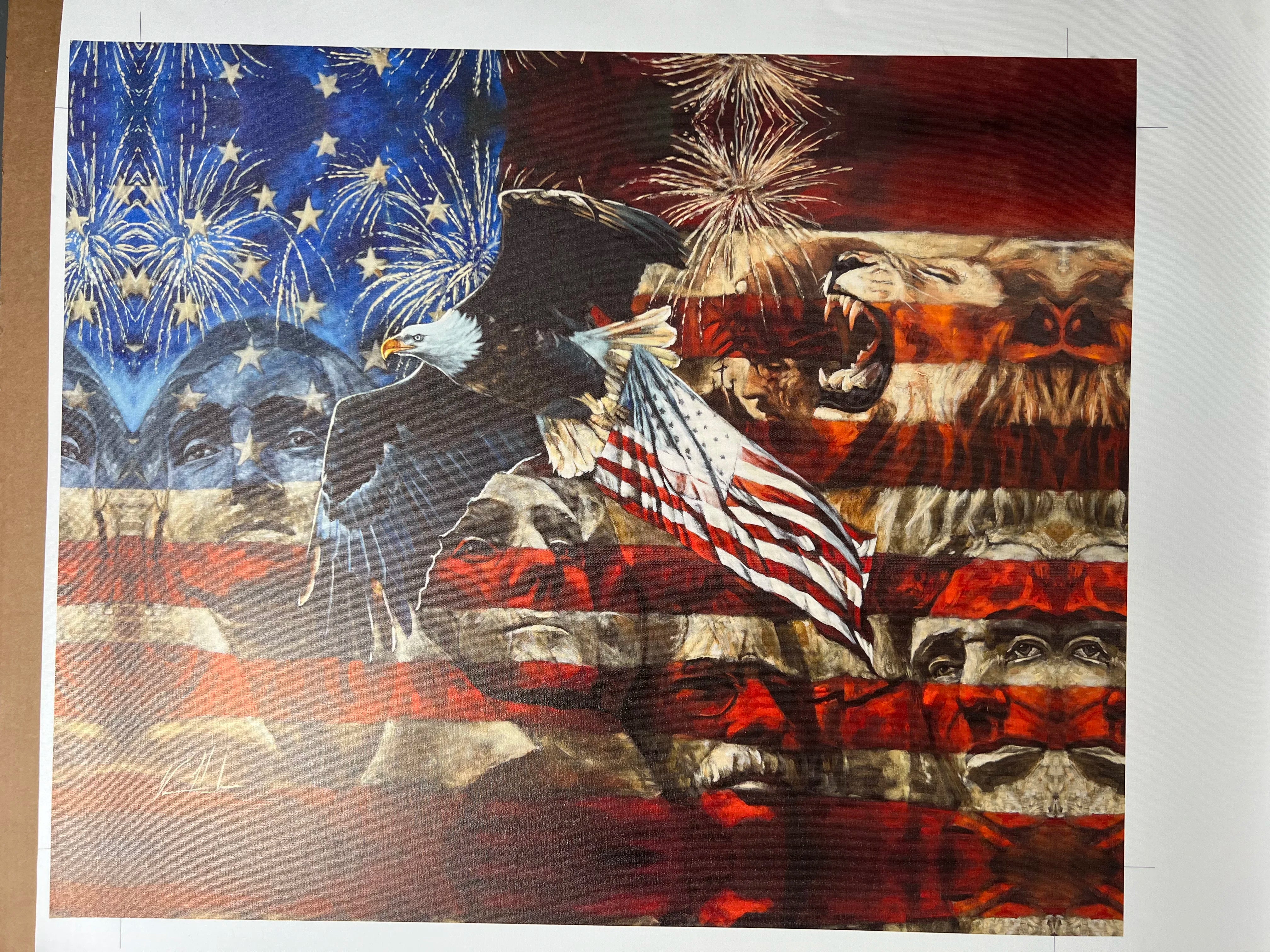 CM# 74 - An American Tribute - 24"X30" - Canvas Print