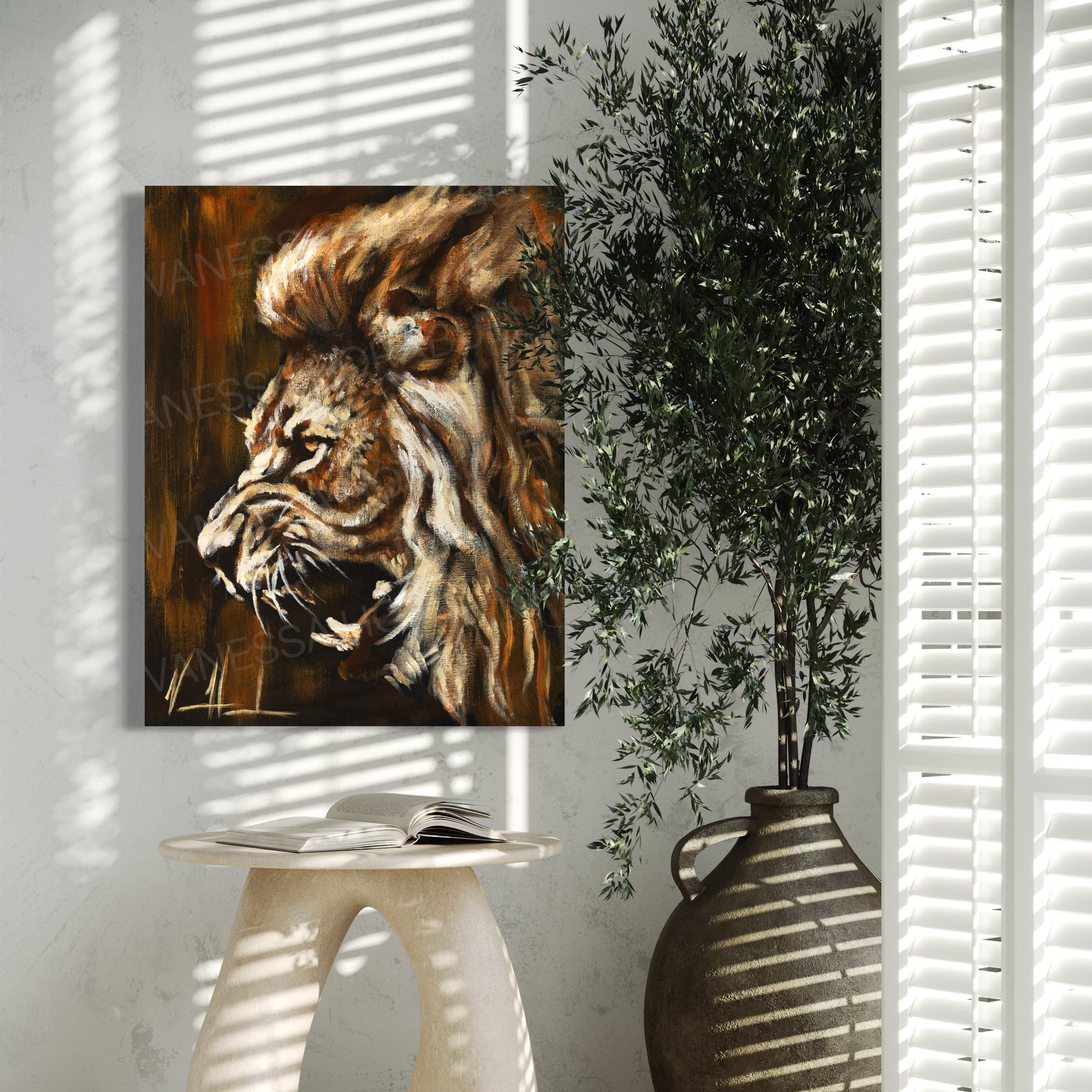 Return of a King Lion Art Print Vanessa Horabuena