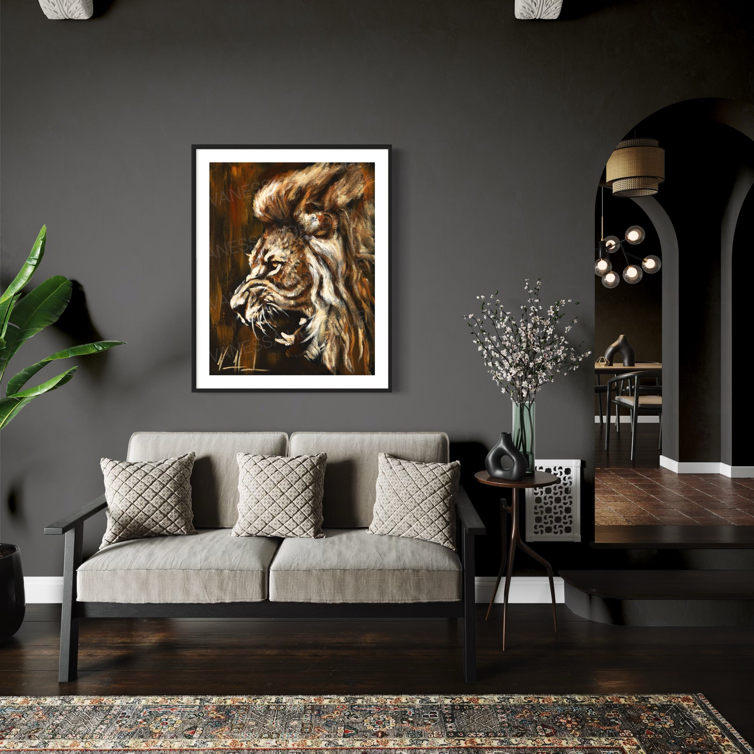 Return of a King Lion Art Print Vanessa Horabuena
