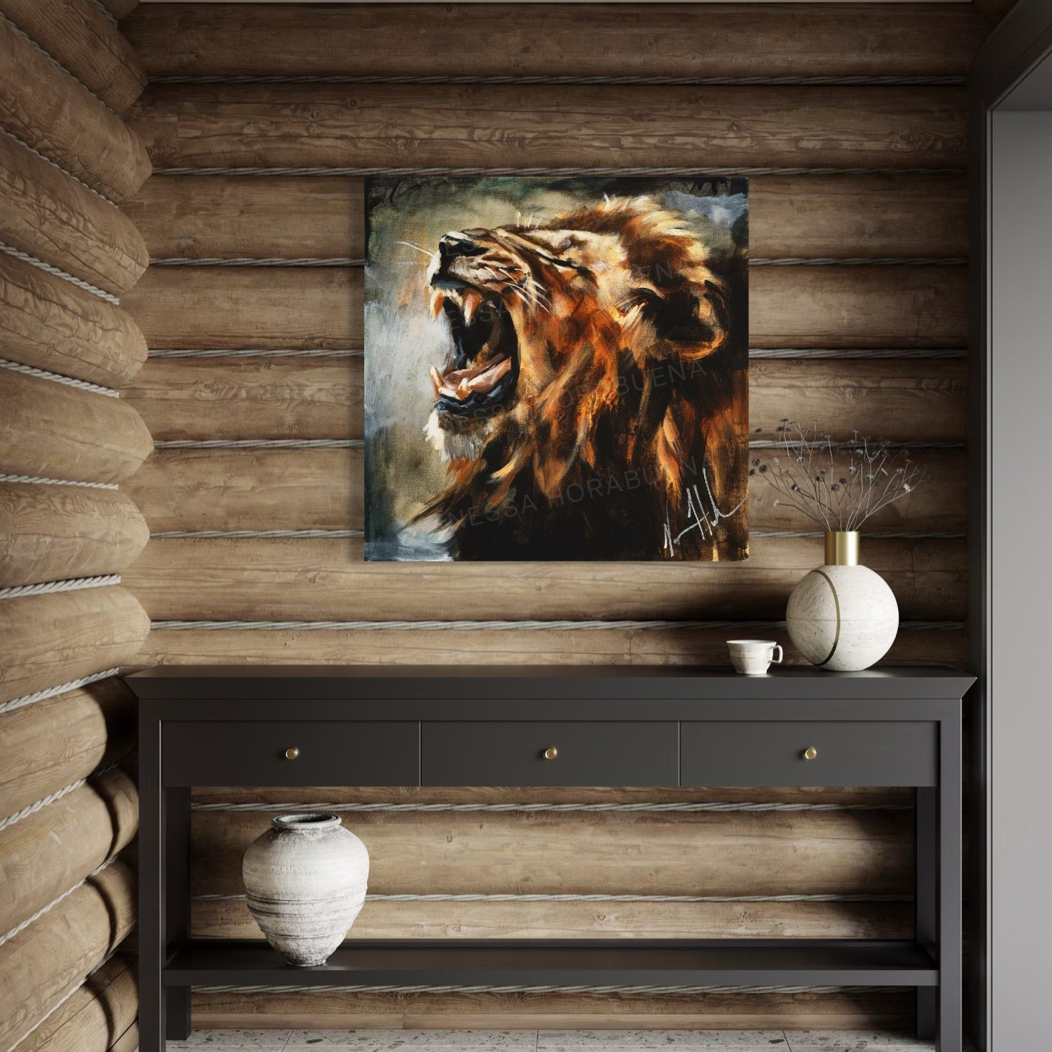 A Time to Roar Lion Art Print Vanessa Horabuena