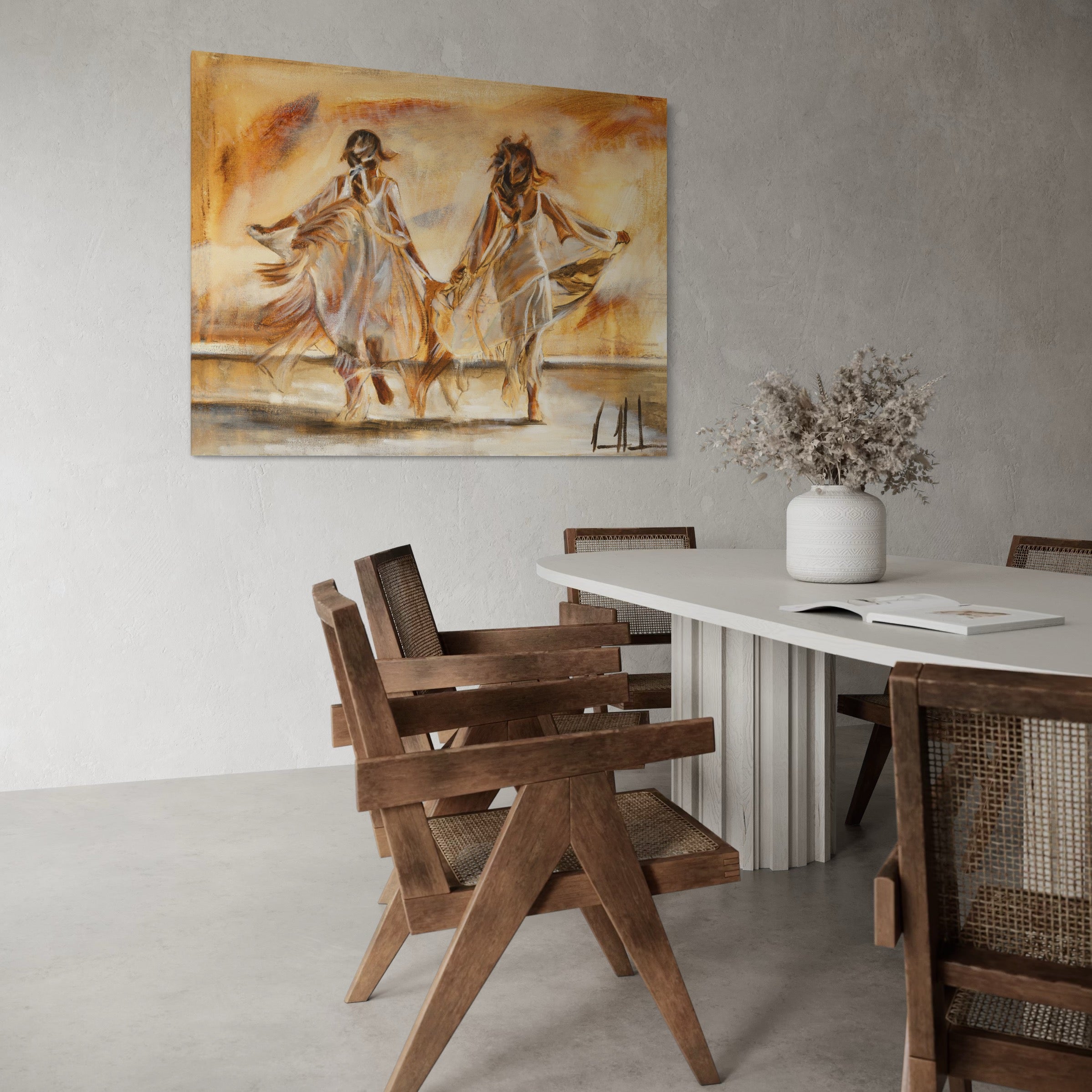 Friend of The Heart (Hand Embellishment Canvas Print) Women's Art Print Vanessa Horabuena