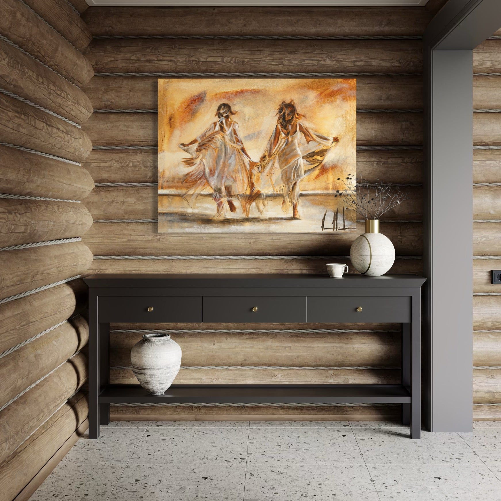 Friend of The Heart (Hand Embellishment Canvas Print) Women's Art Print Vanessa Horabuena