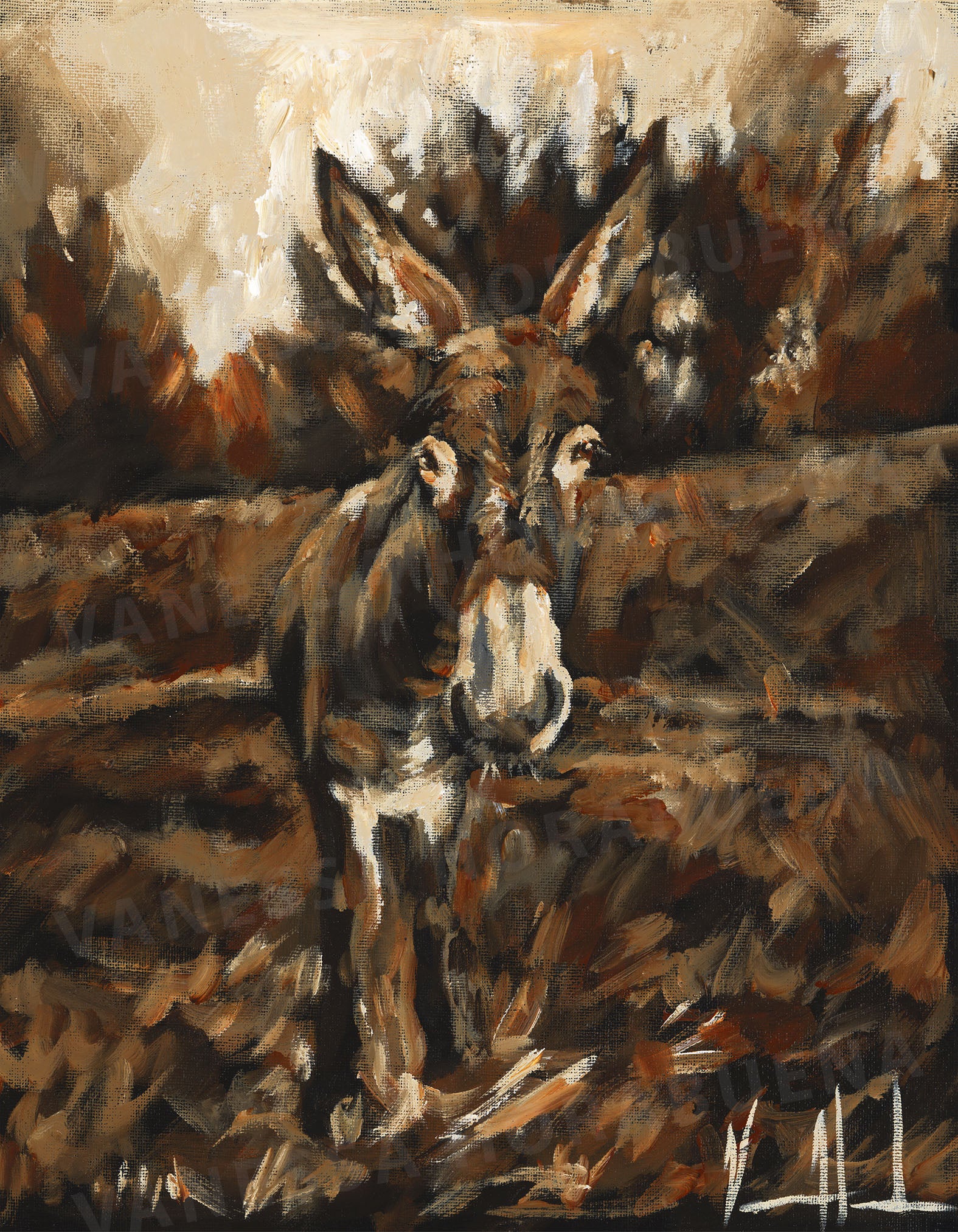 In Your Pastures I Remain (Hand Embellished Canvas Print) Vanessa Horabuena