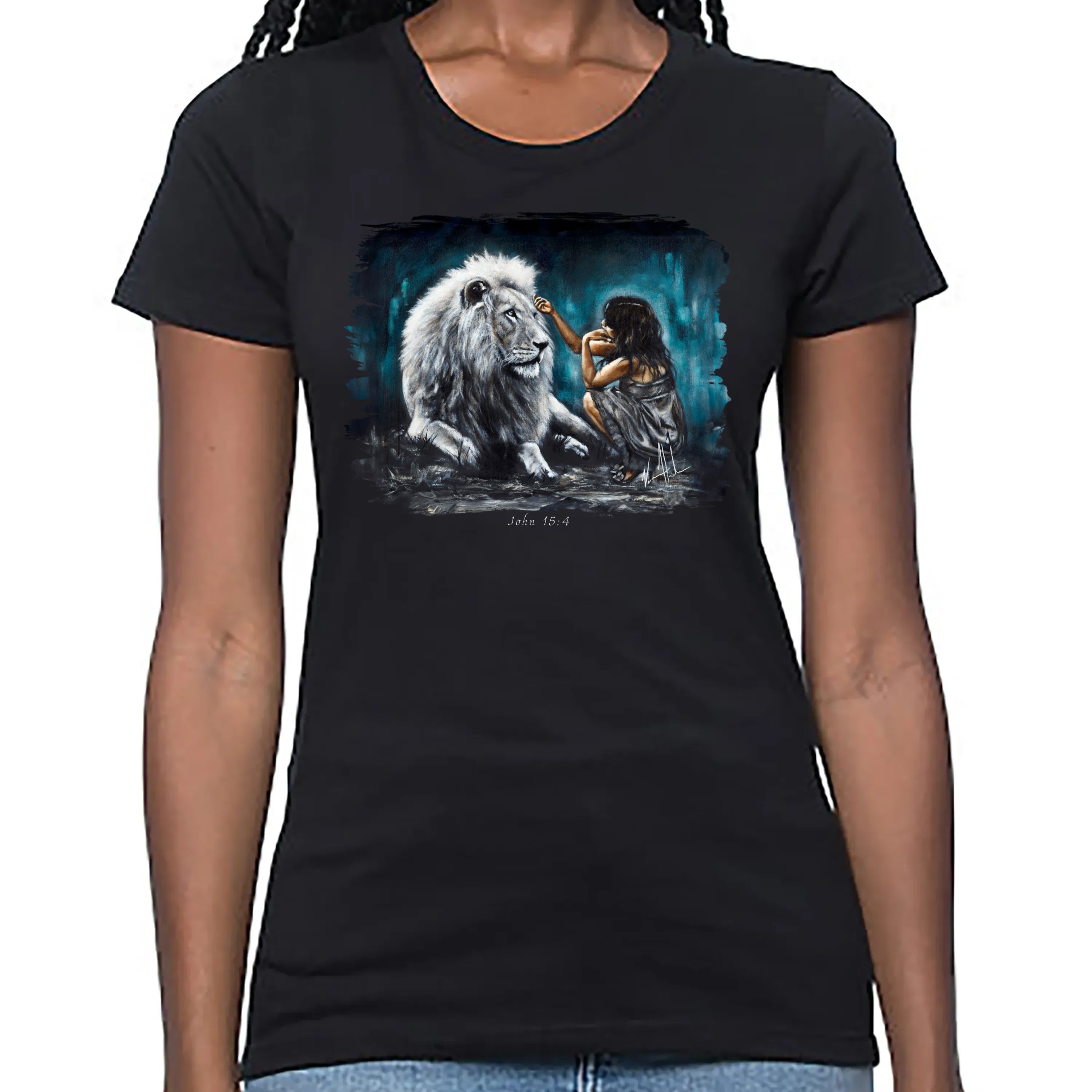 Women's T (Organic Bamboo) - Intimacy with God Organic Bamboo Vanessa Horabuena Short Sleeve Eclipse (Black) XS