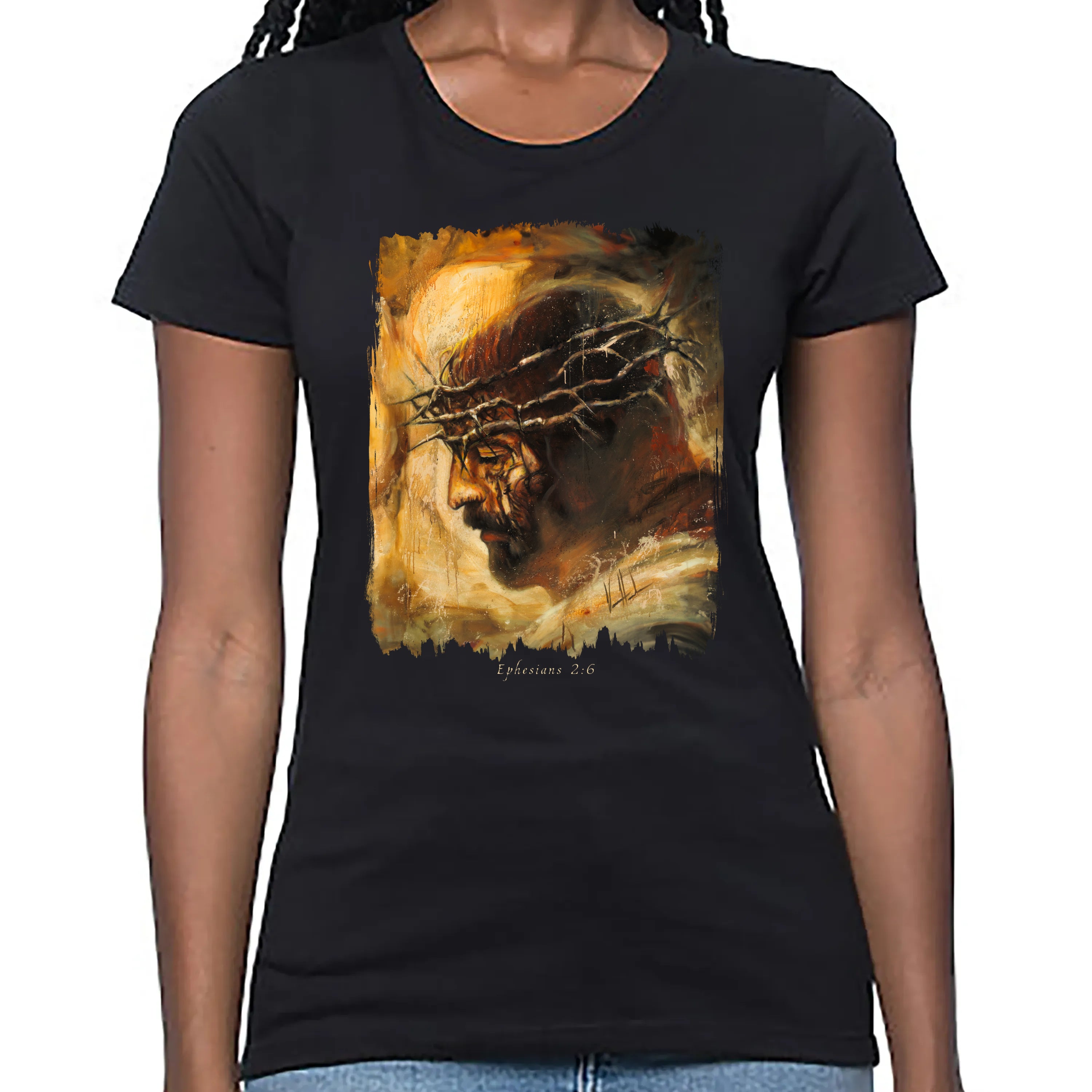 Women's T (Organic Bamboo) - King of Glory Organic Bamboo Vanessa Horabuena Short Sleeve Eclipse (Black) XS