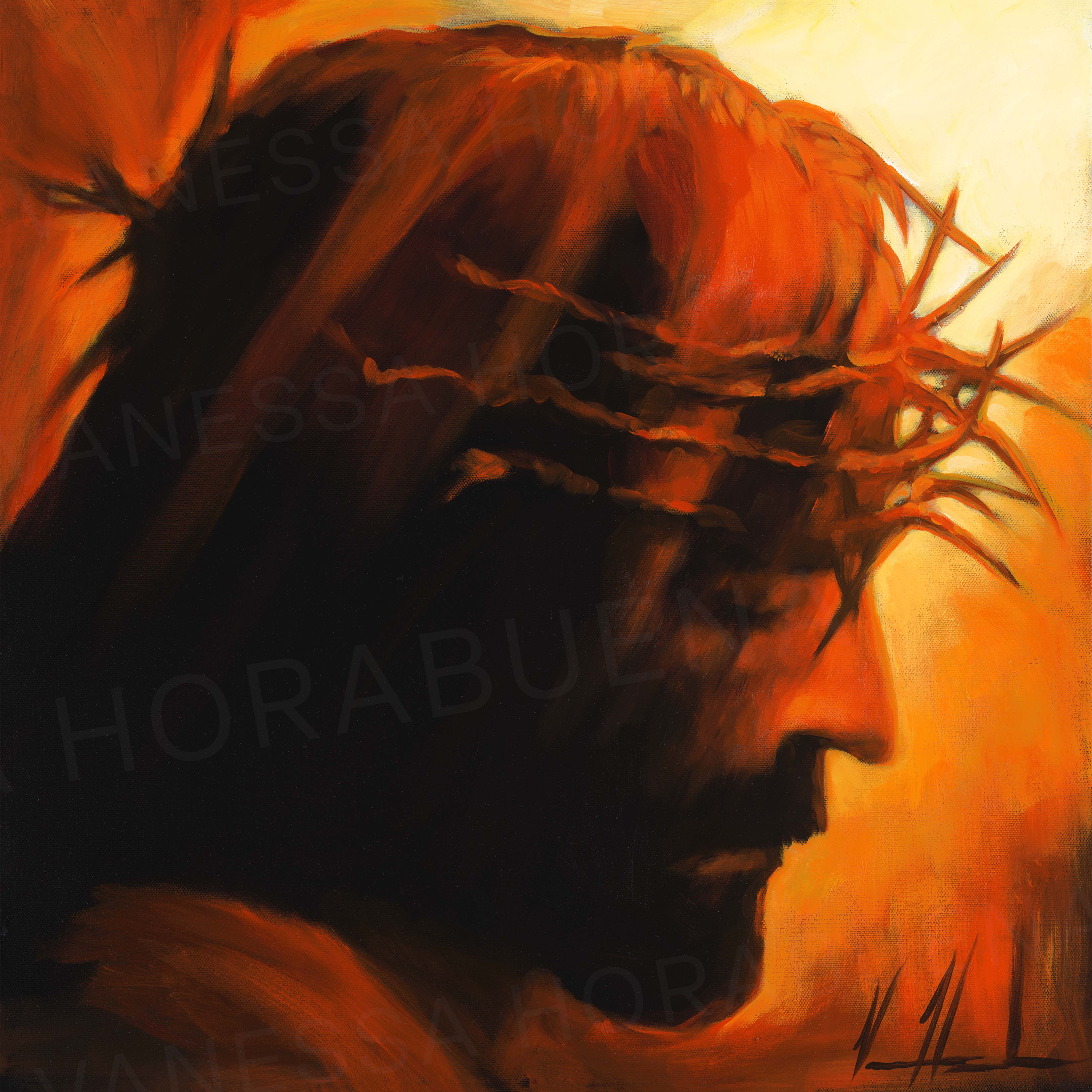 King of Glory (Red Edition) Jesus Art Print Vanessa Horabuena