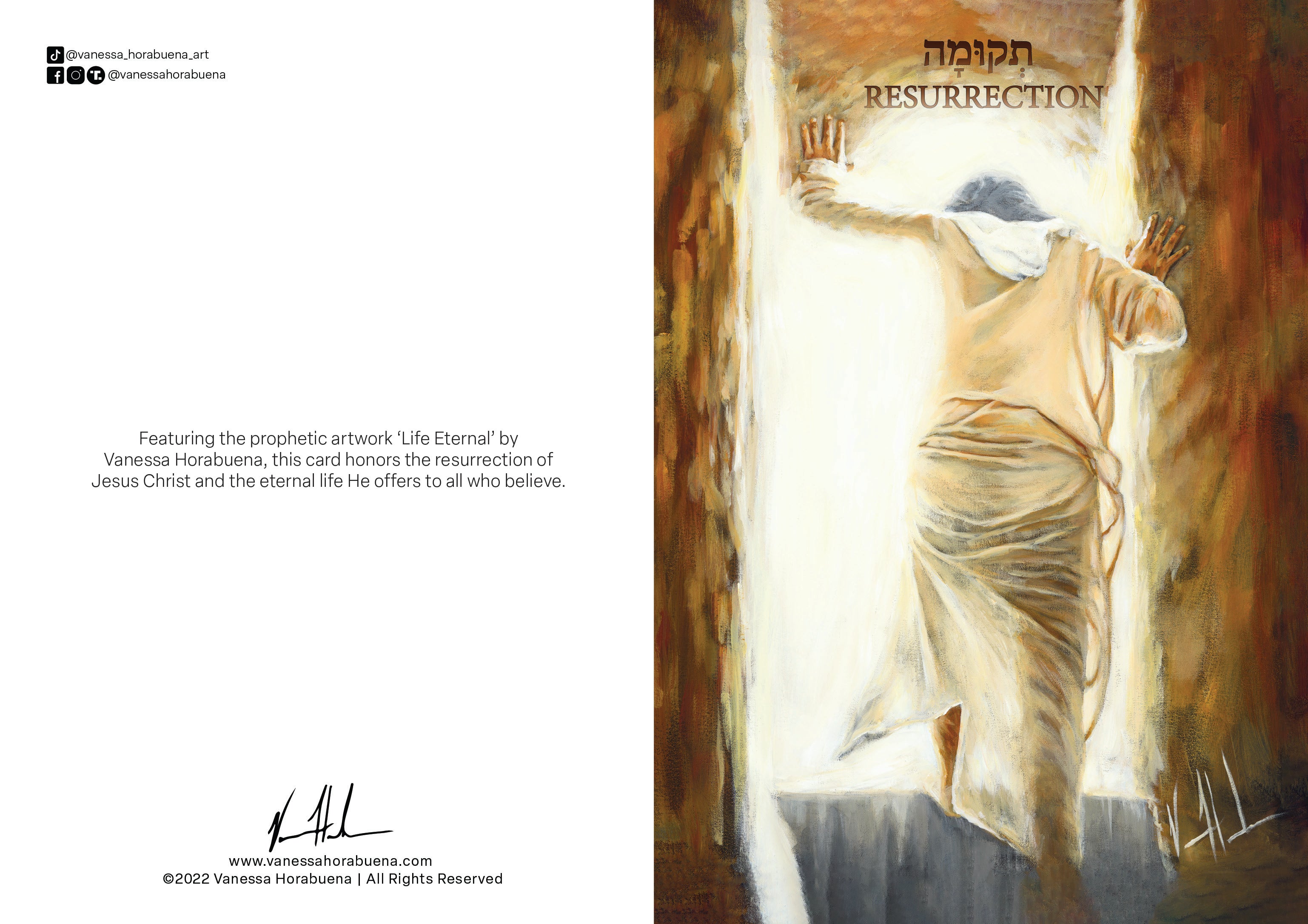 DESIGN DISCONTINUED - Life Eternal Greeting Card Vanessa Horabuena