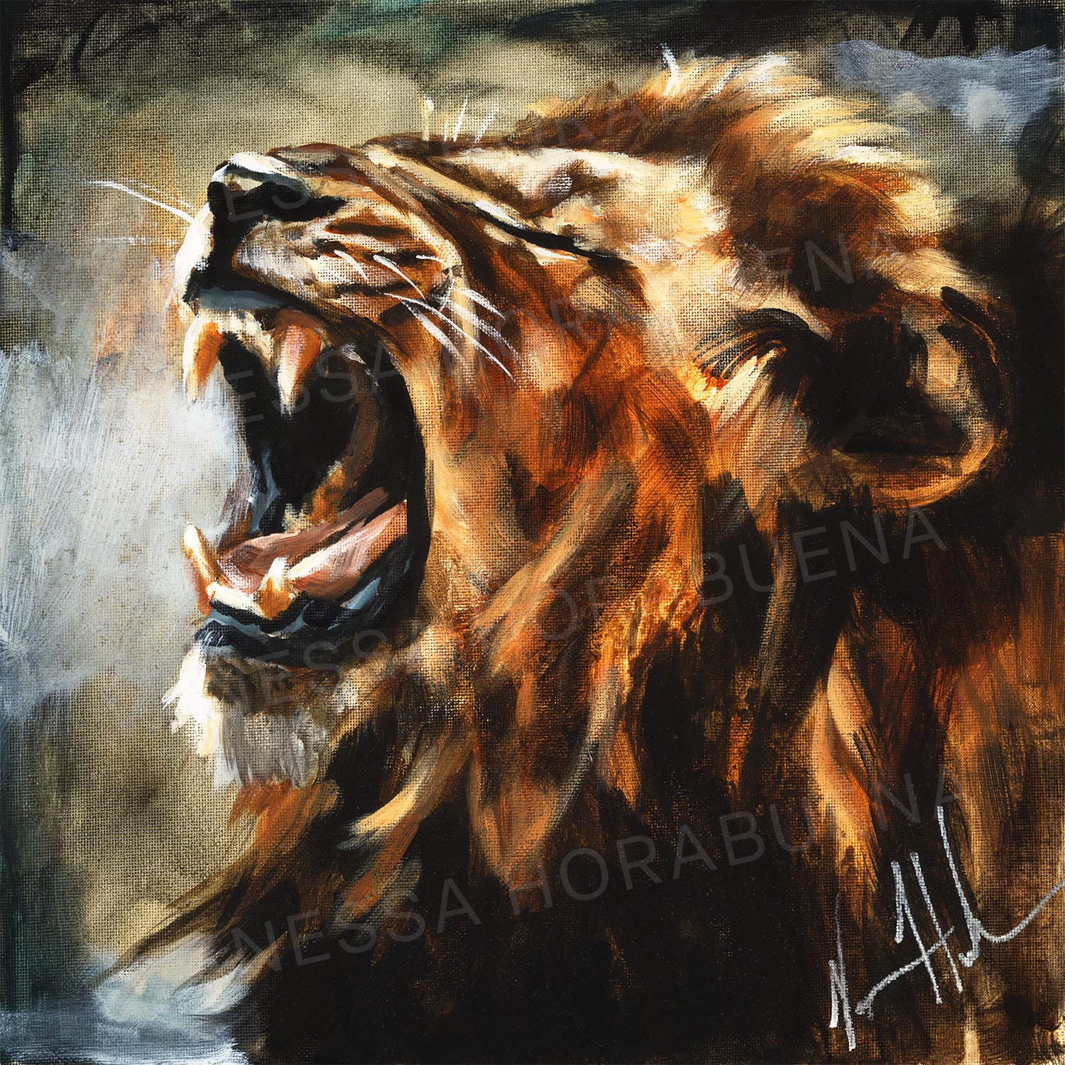 A Time to Roar Lion Art Print Vanessa Horabuena