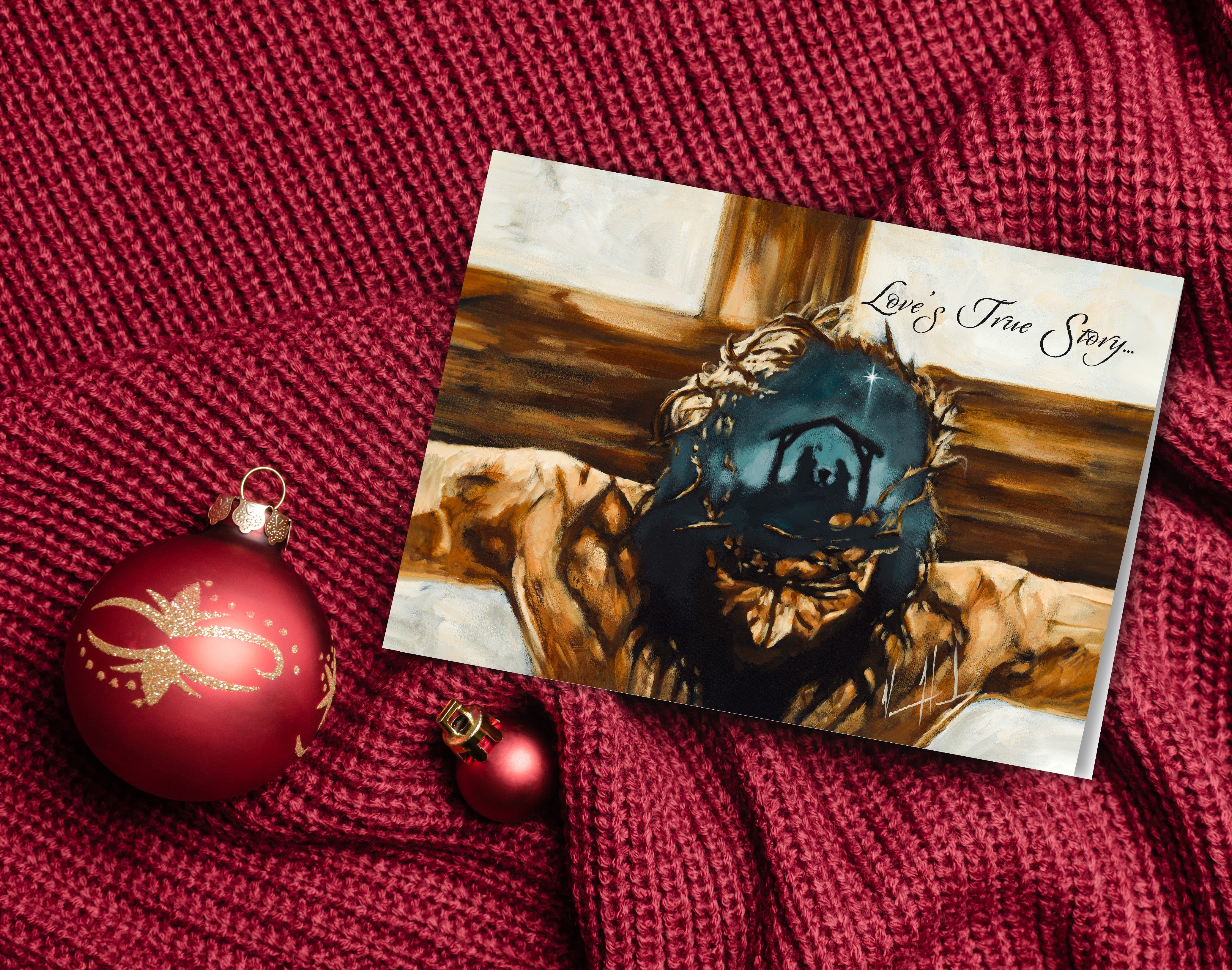 'Love's True Story' Greeting Card Vanessa Horabuena